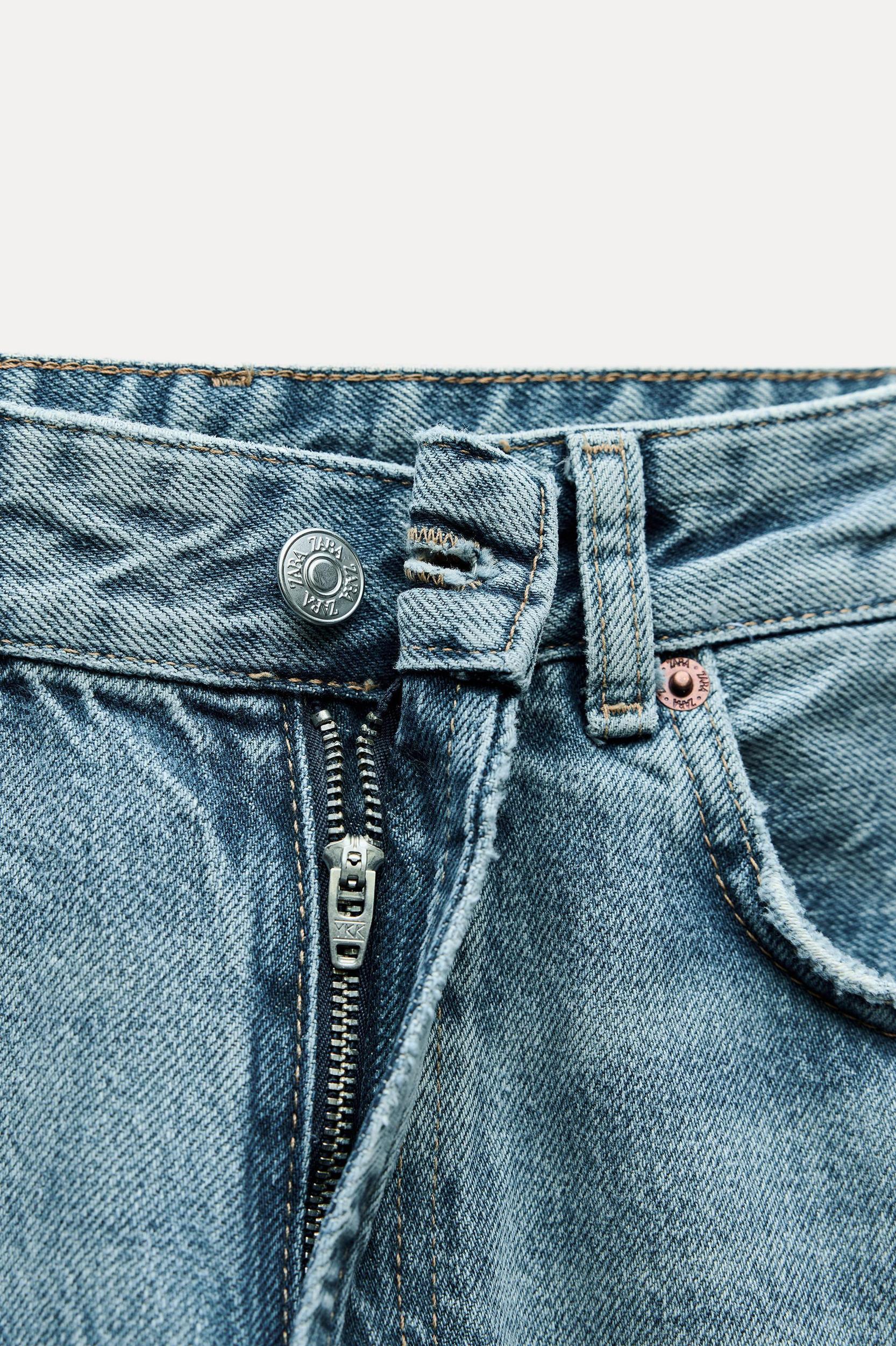 TRF HIGH RISE WIDE LEG RIPPED JEANS Product Image