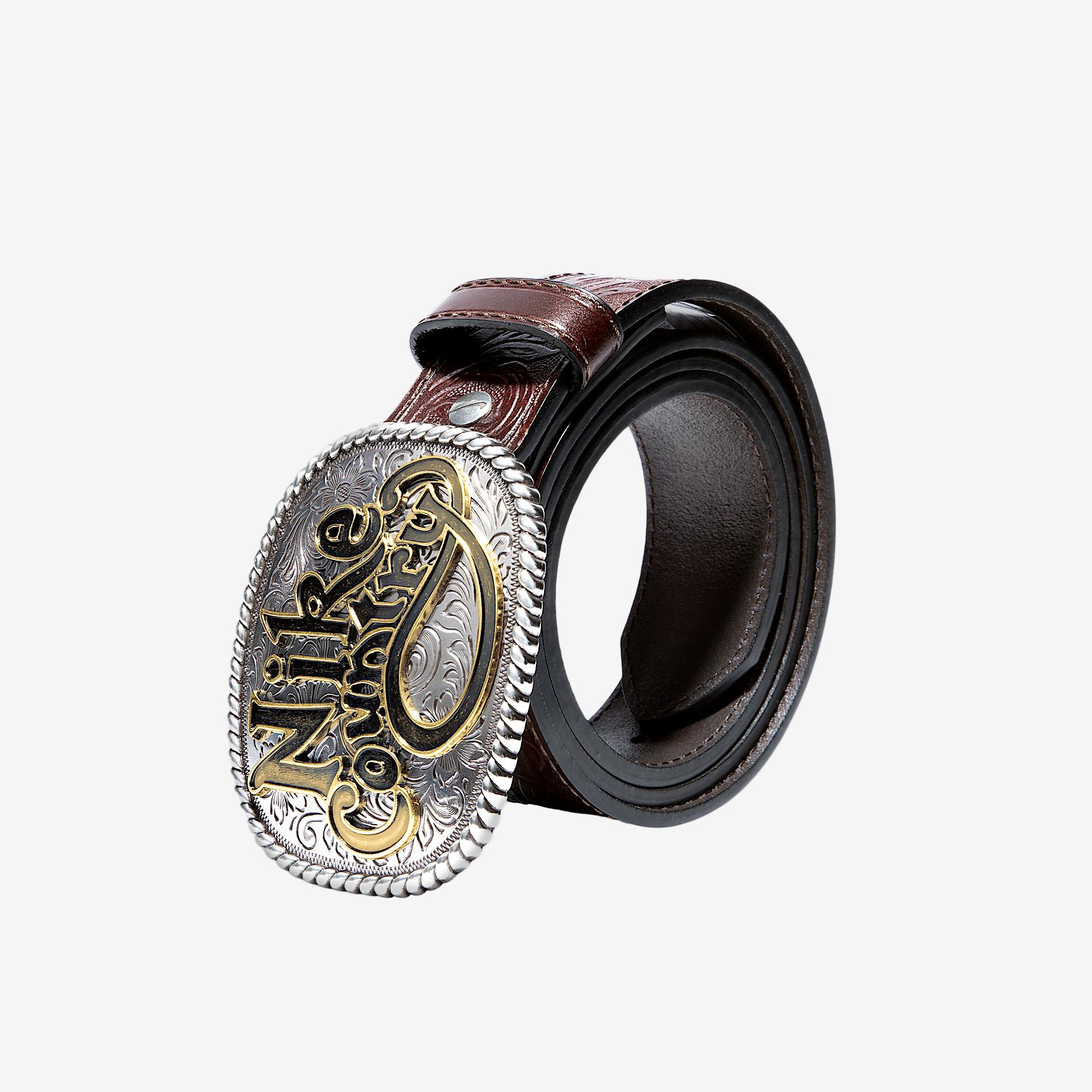 Nike Country Men's Plaque Buckle Embossed Leather Belt Product Image