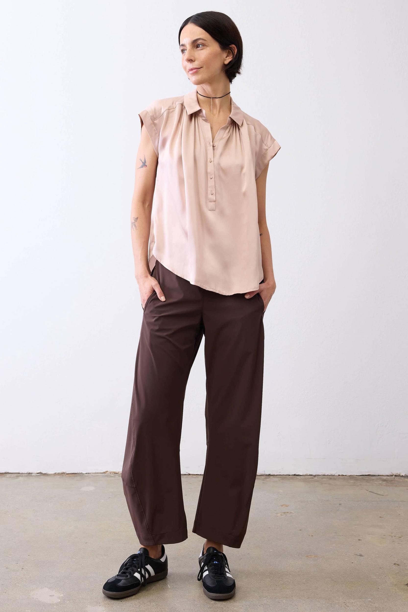 The Nonchalant Oversized Silk Blouse Product Image
