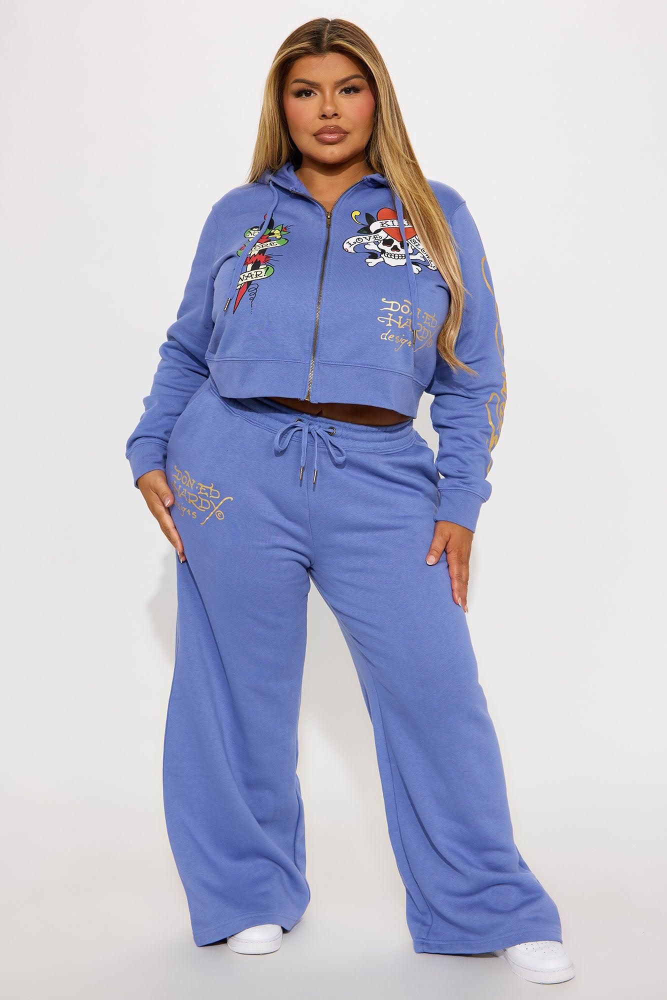 Ed Hardy Love Kills Pant Set - Blue Product Image