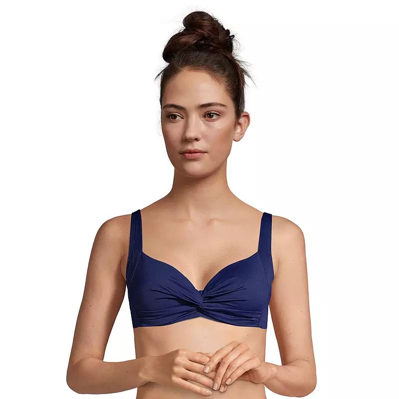 Women's Lands' End Sweetheart Twist-Front Underwire Bikini Top,  Product Image