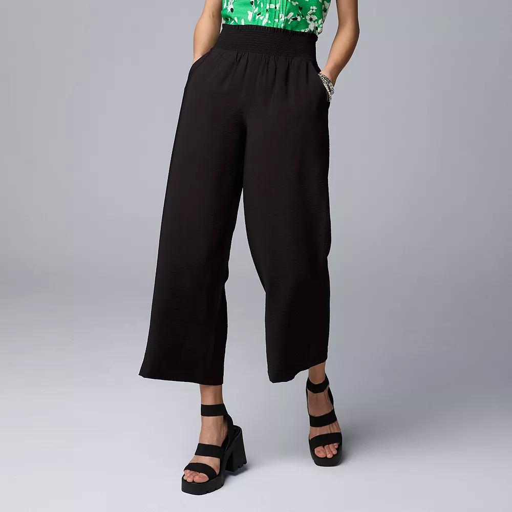 Petite Simply Vera Vera Wang Wide Leg Travel Pants, Womens Product Image