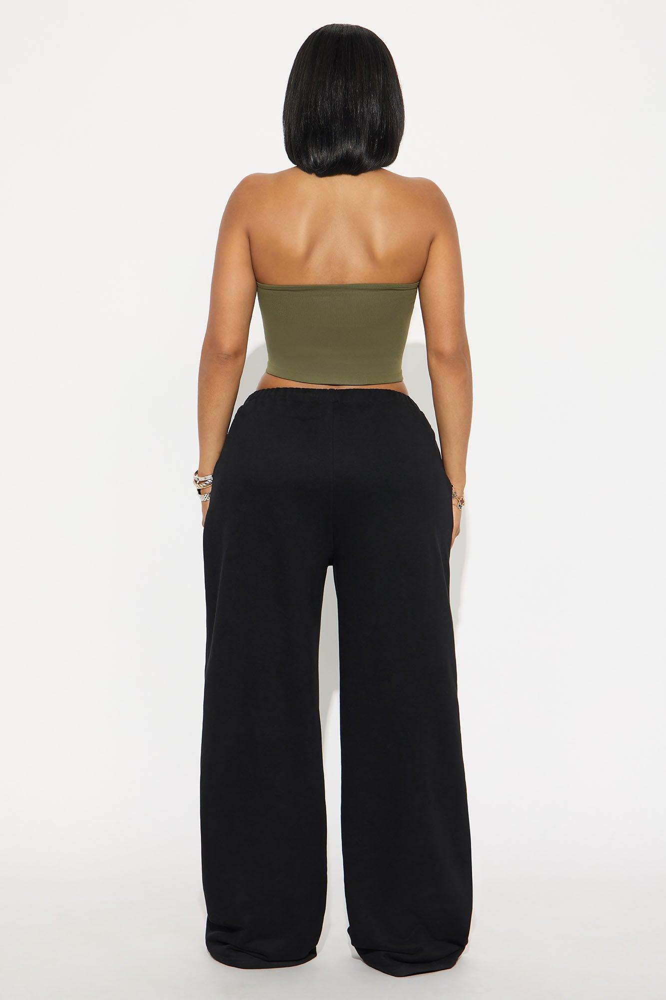 Contour Double Lined Cropped Halter Top - Military Green Female Product Image