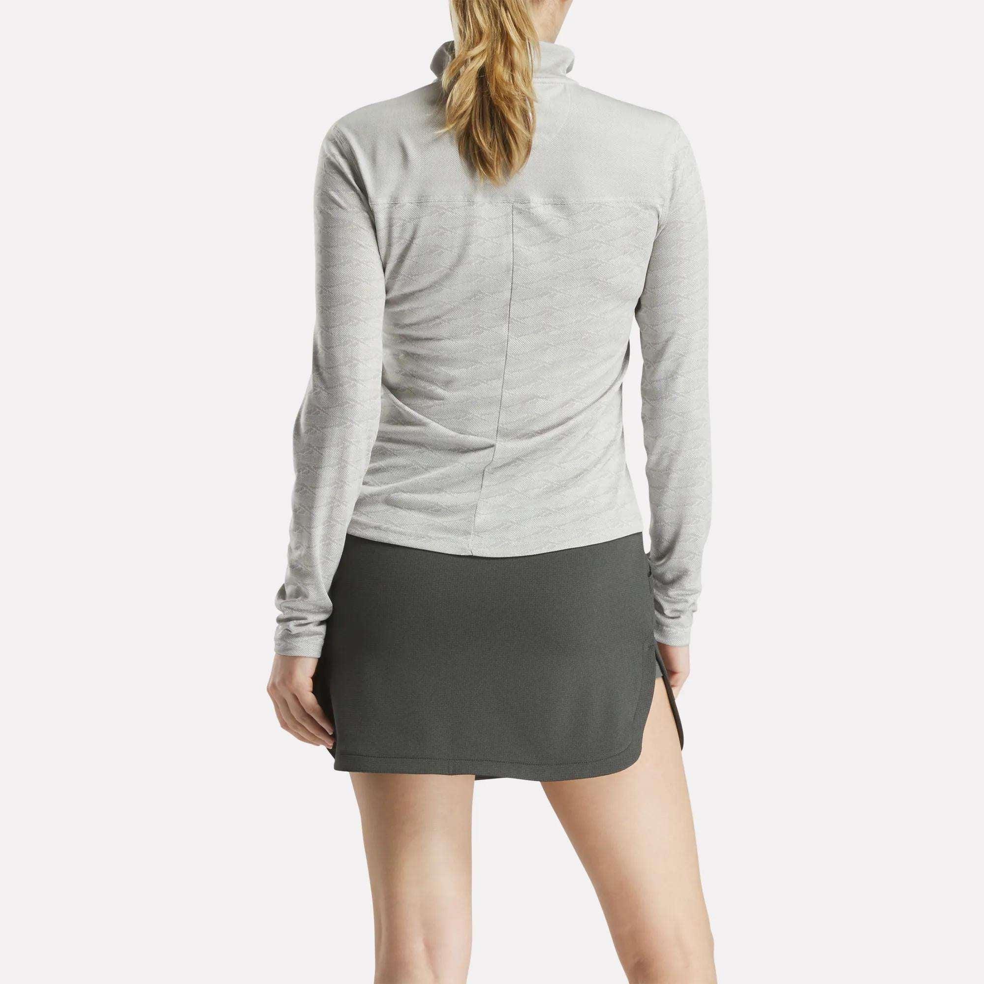 Women's Long Sleeve Engineered Vector Jacquard 1/4 Zip Golf Pullover Top Female Product Image