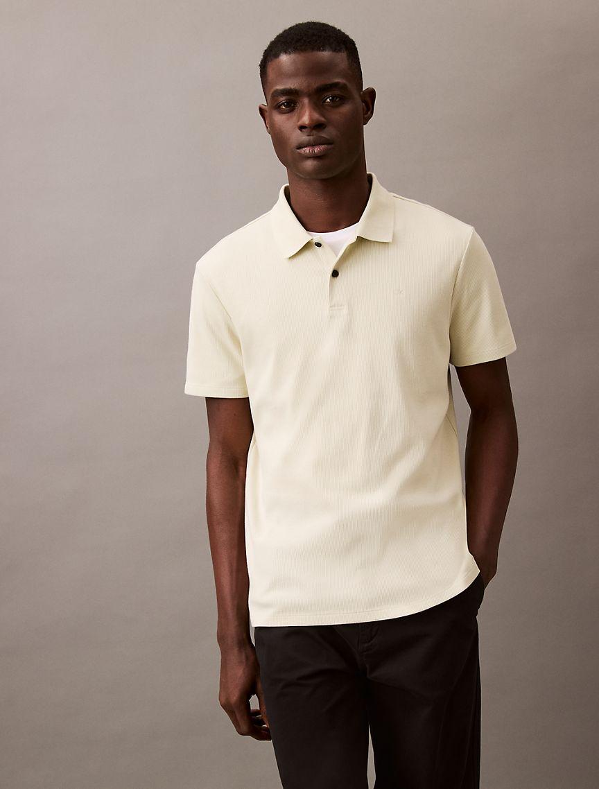 Stretch Fine Rib Polo Shirt Product Image