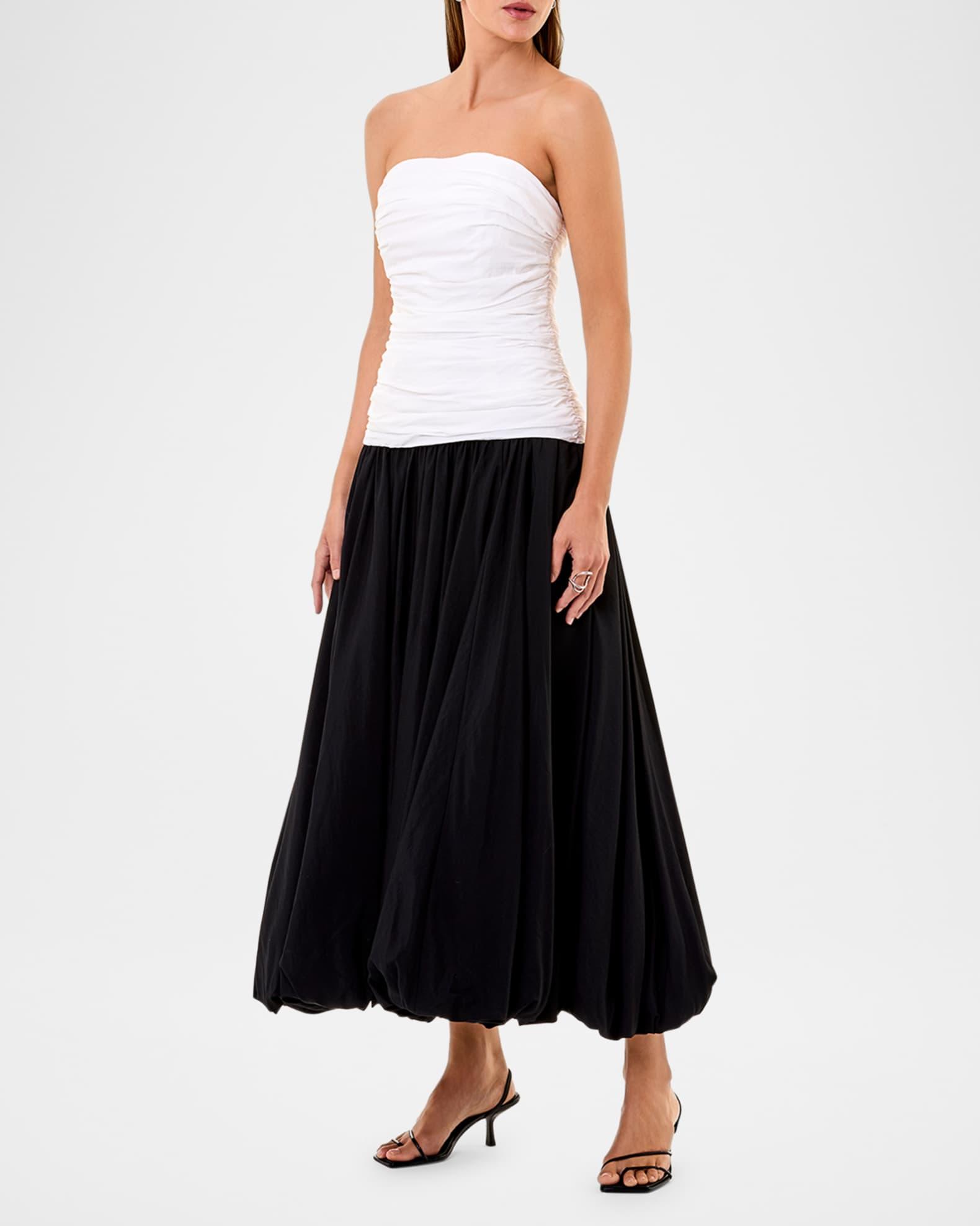 Despina Strapless Ruched Bubble Midi Dress Product Image