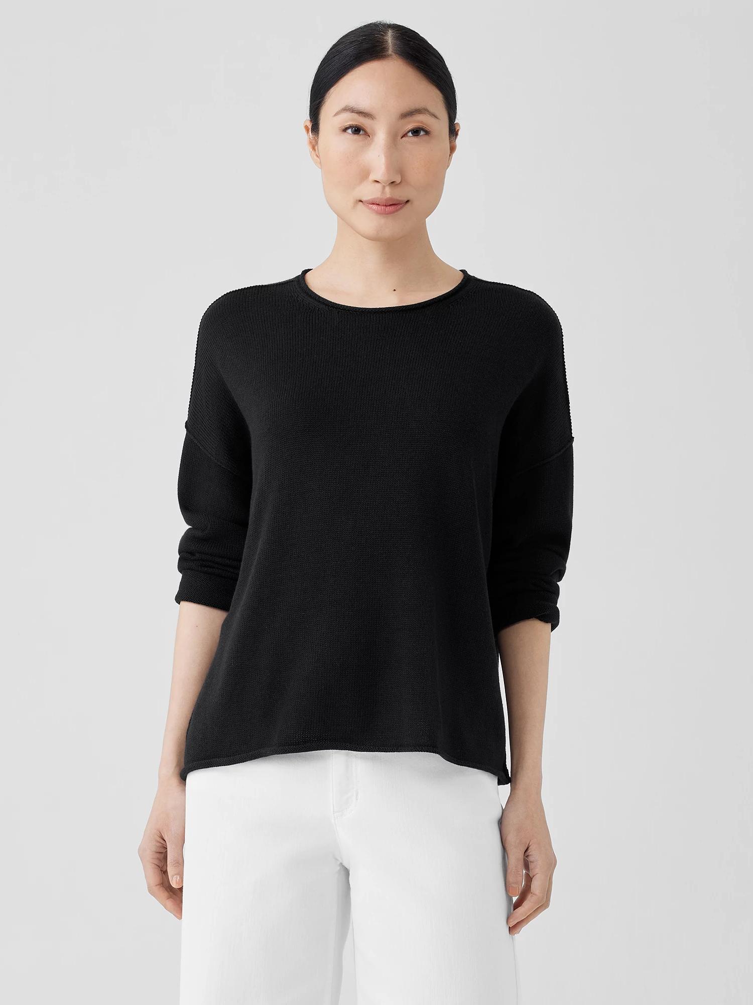 Peruvian Cotton Blend Crew Neck Top Product Image