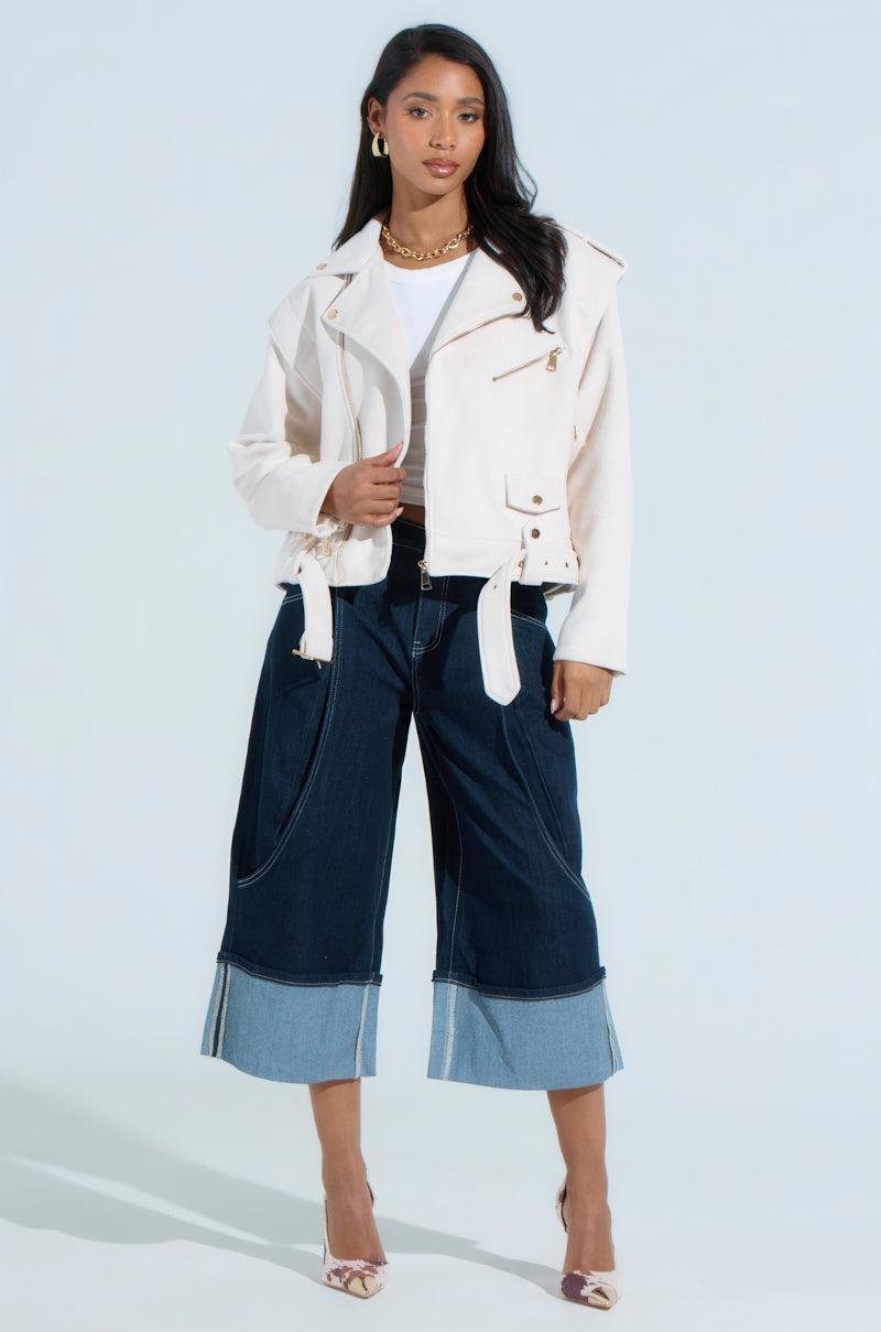 MONTE CARLO FAUX SUEDE MOTO Product Image