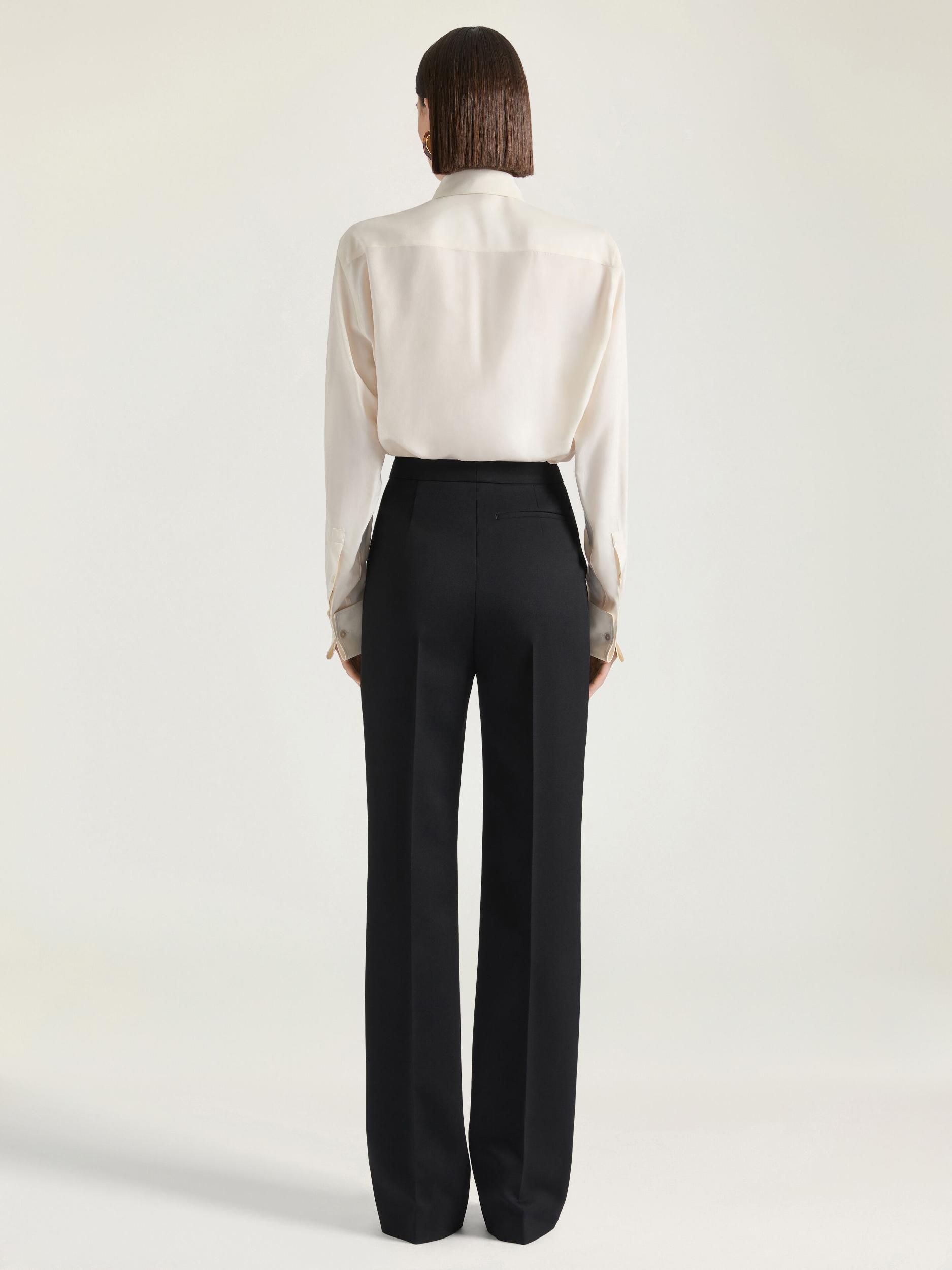 Tuxedo cigarette pants in wool Product Image