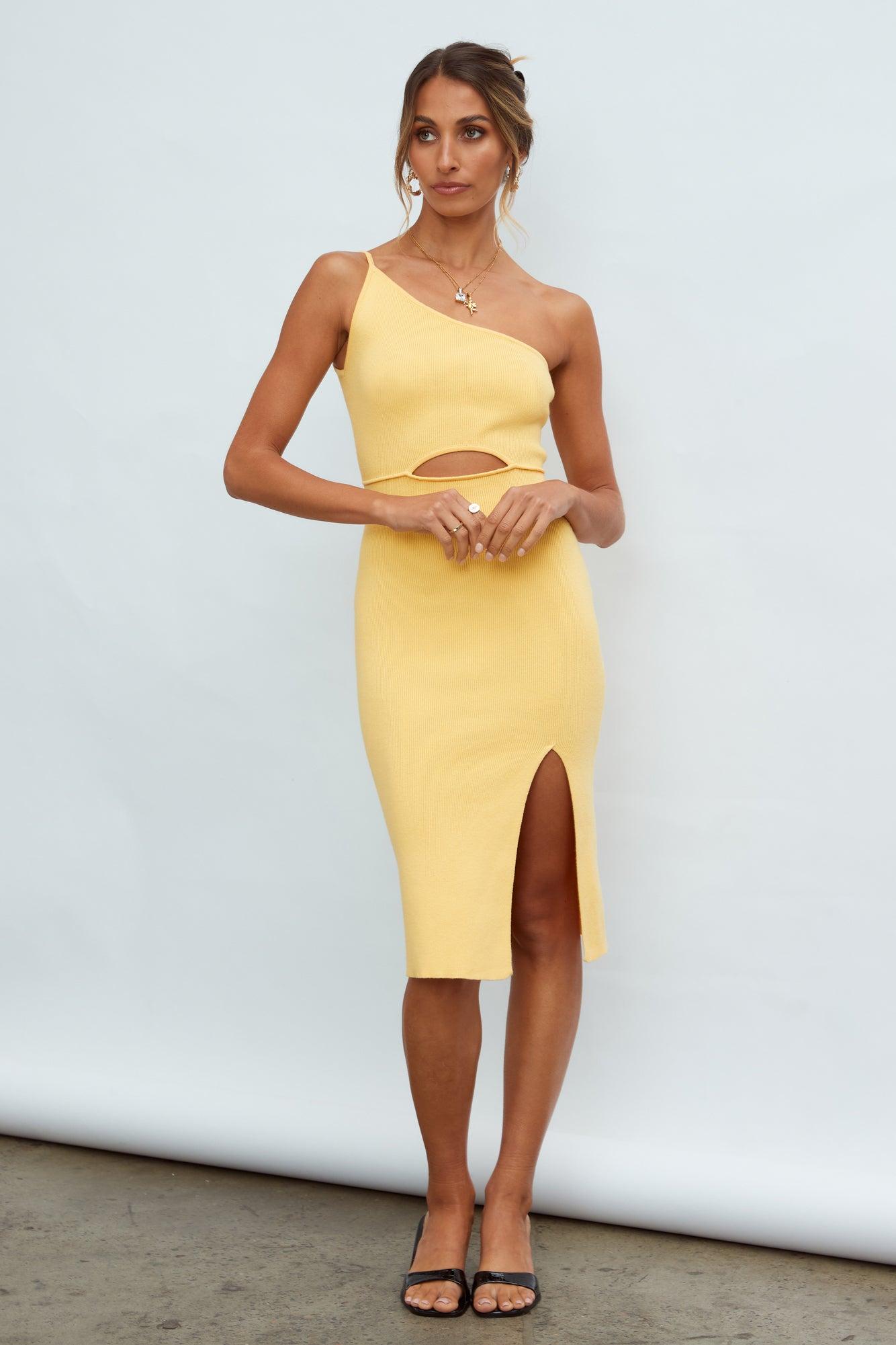 Jade Midi Dress Yellow Product Image