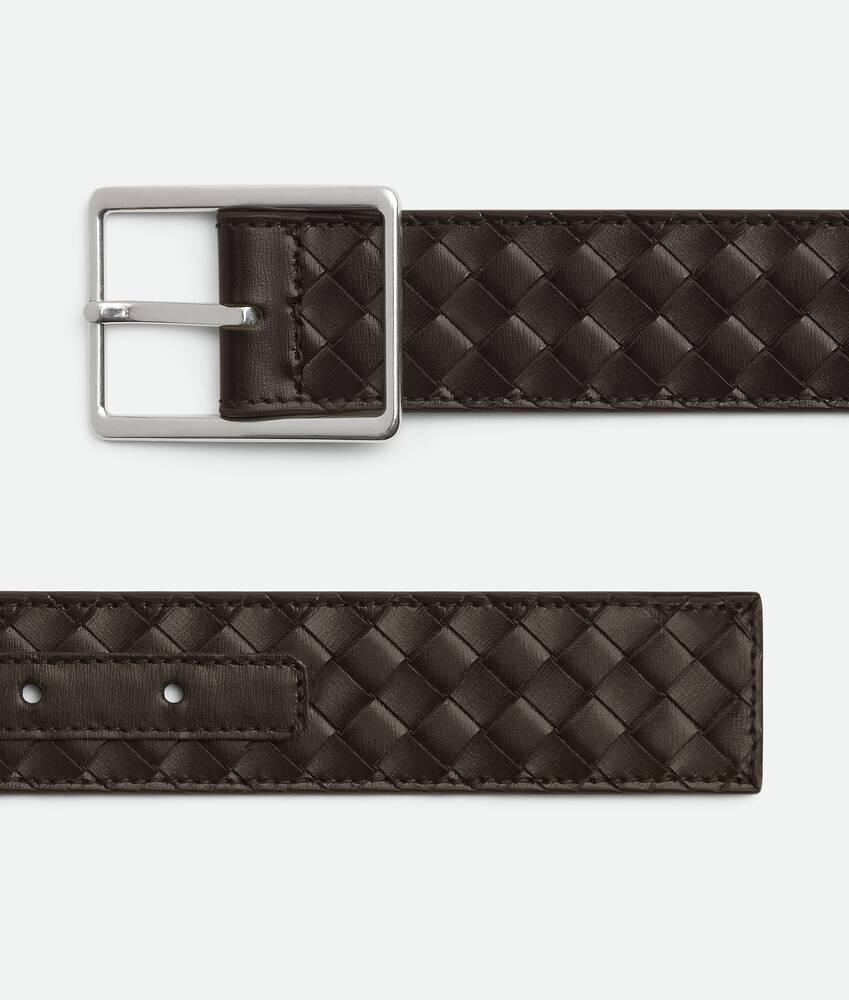 Men's Intrecciato Piccolo Belt in Kaki Product Image