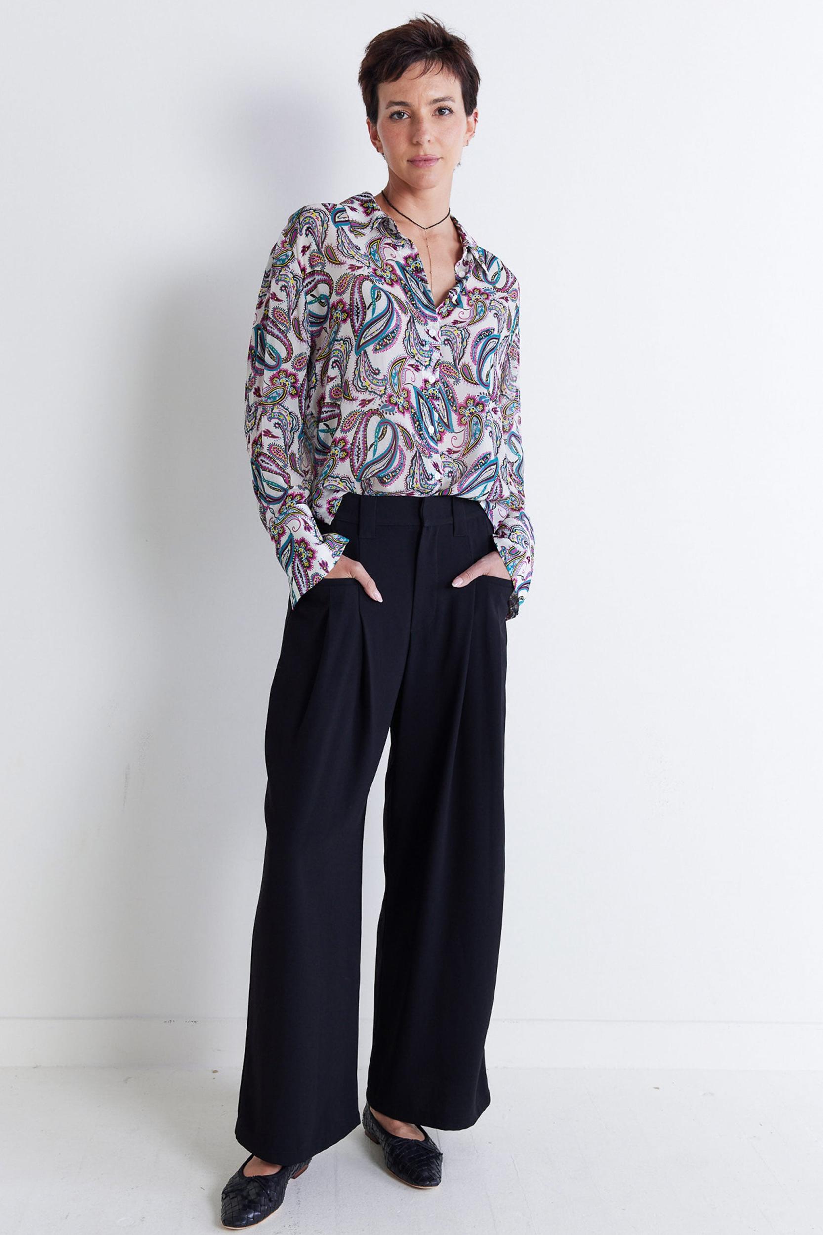 Shift Your Gaze Button Down Blouse Product Image