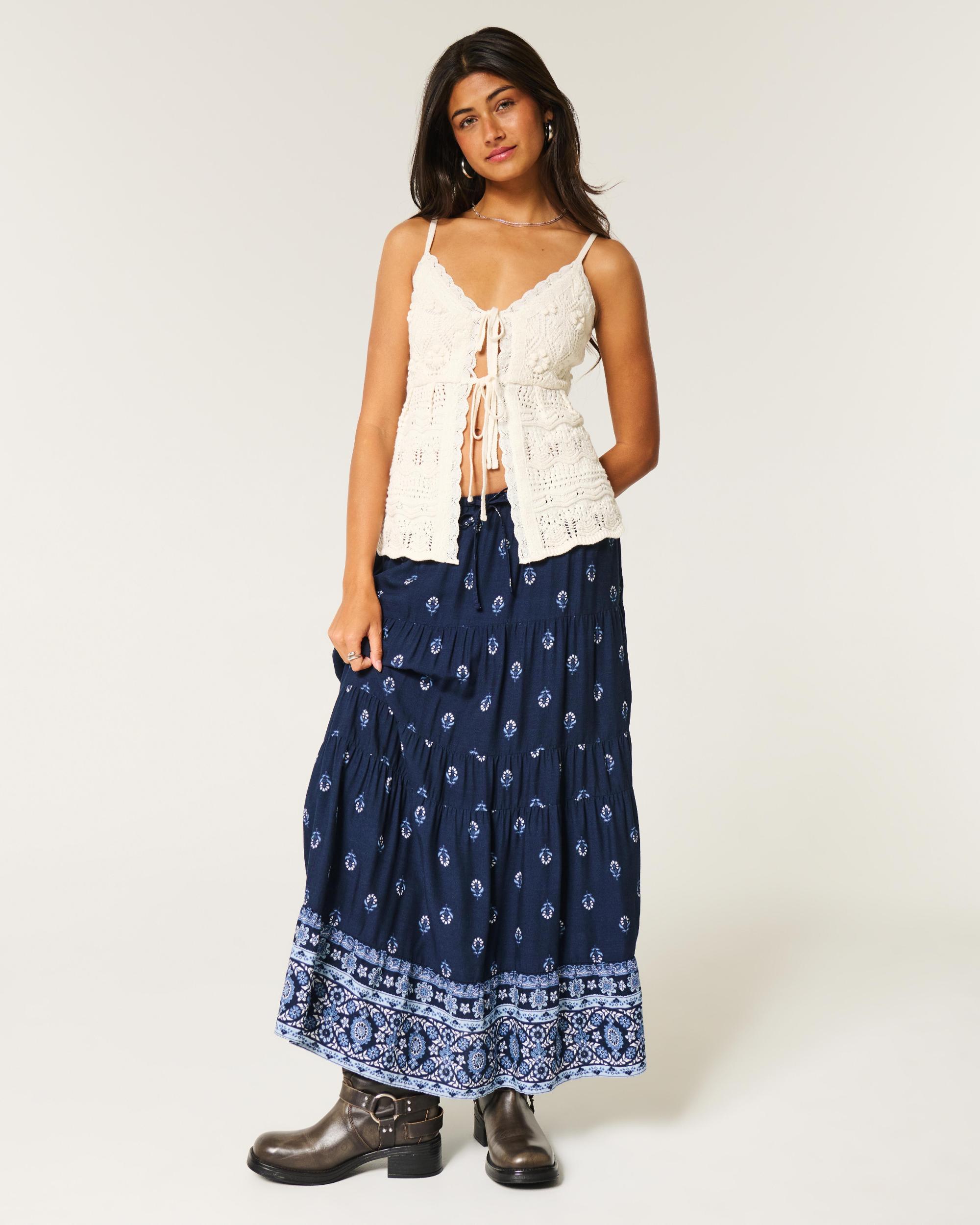Tiered Maxi Skirt Product Image