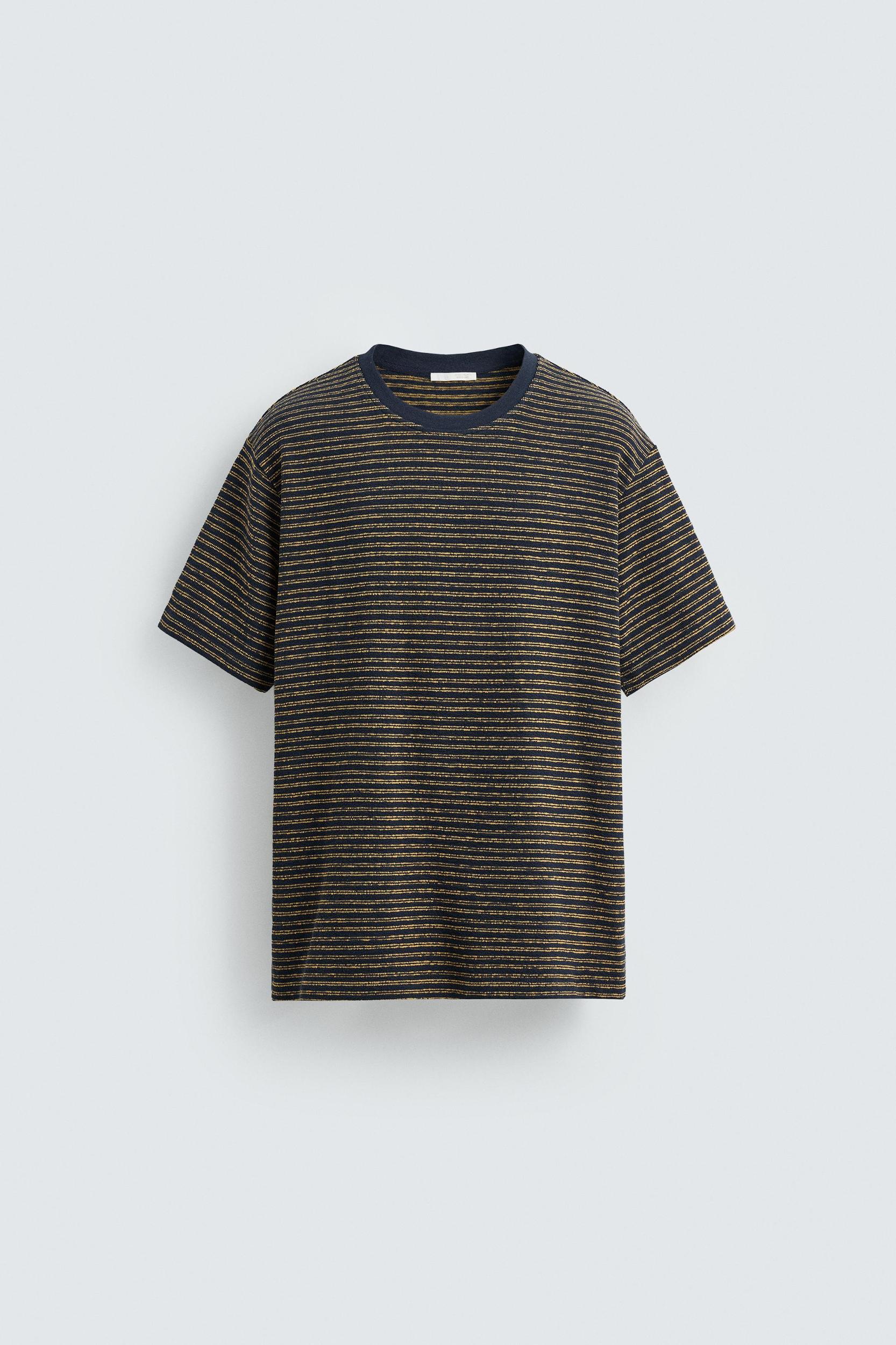 JACQUARD STRIPED T-SHIRT Product Image
