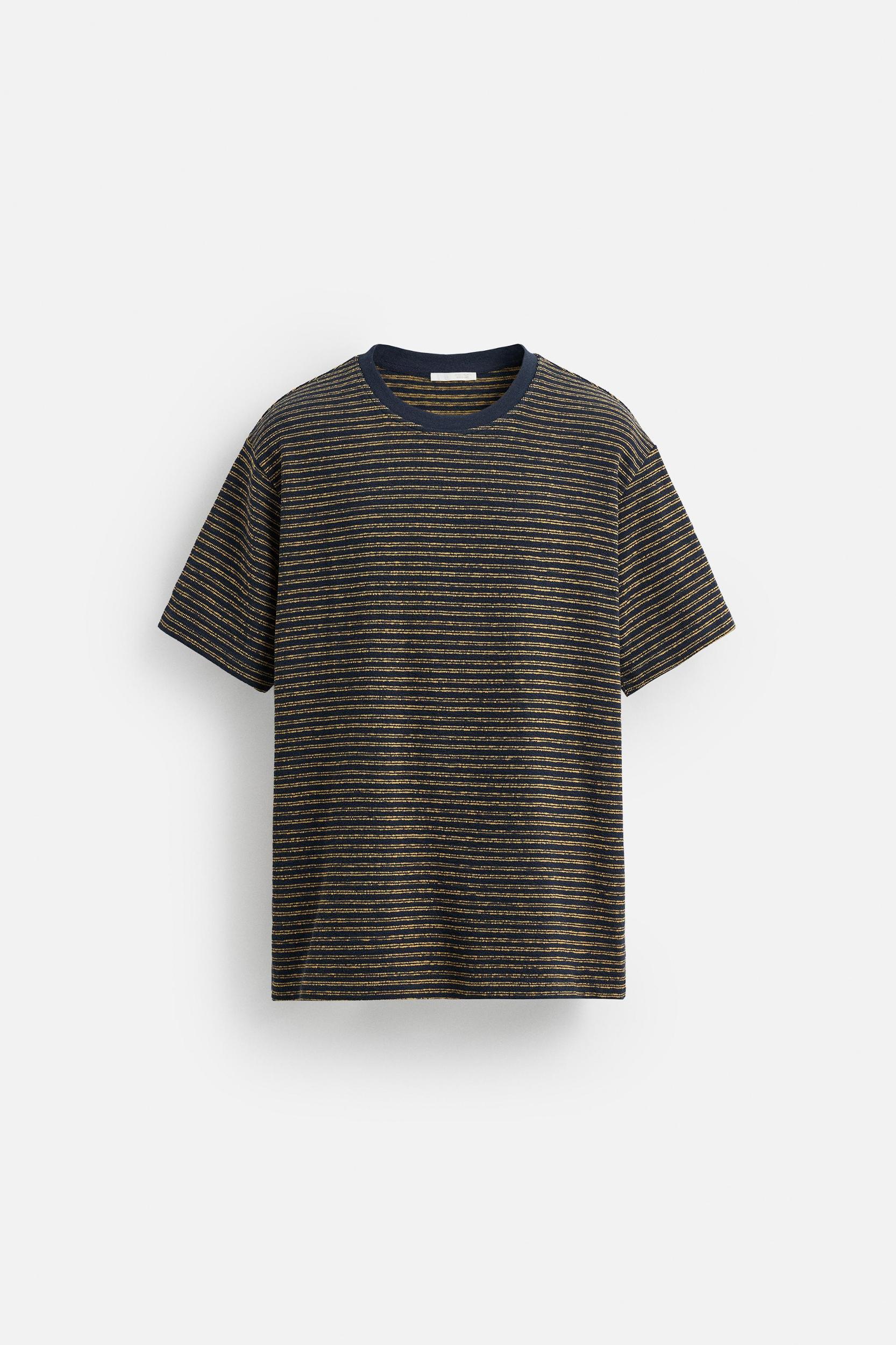 JACQUARD STRIPED T-SHIRT Product Image