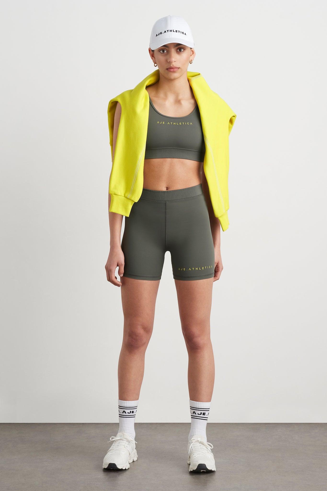 High Rise Pintuck Mid Length Bike Shorts 625 Product Image