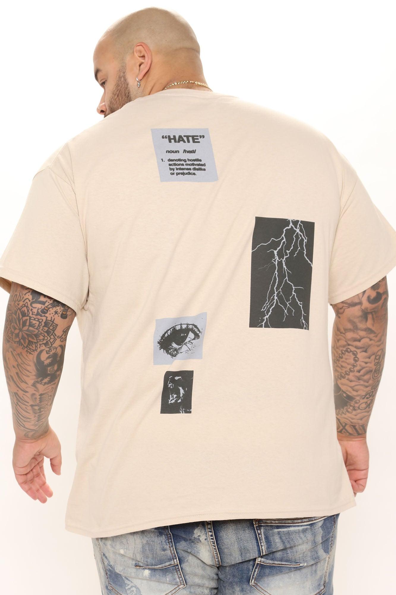 Love And Hate Short Sleeve Tee - Sand Product Image