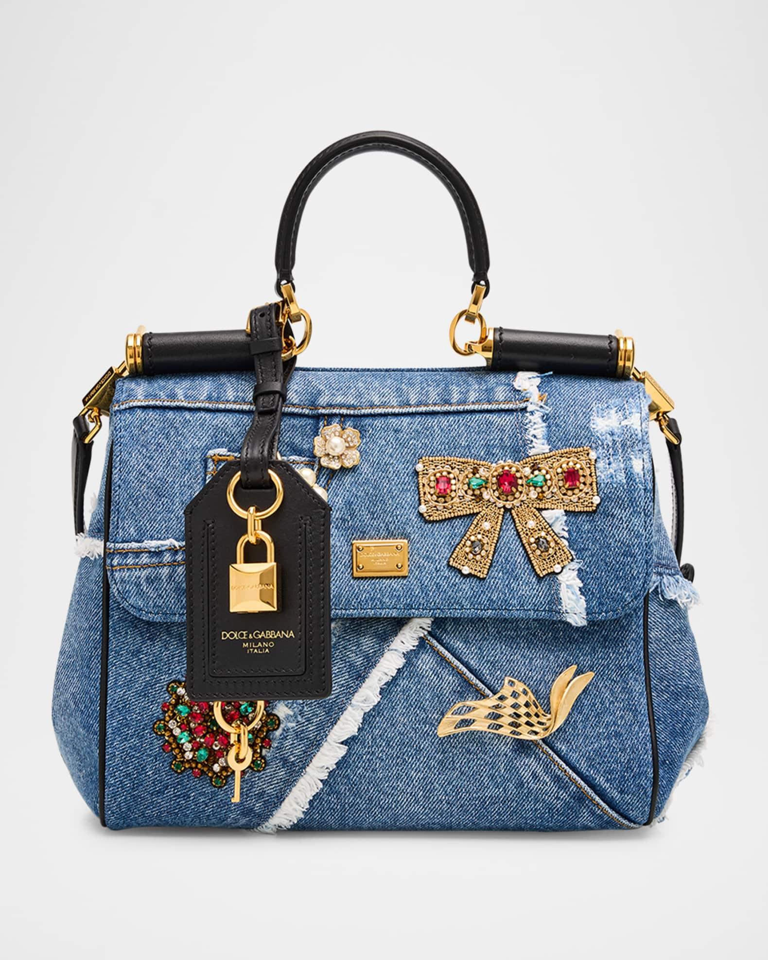 My Sicily Small Embellished Denim Crossbody Bag Product Image
