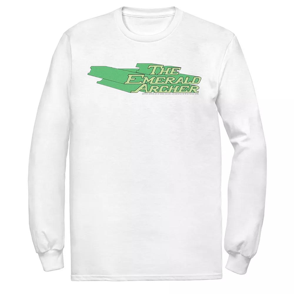 Men's DC Comics The Emerald Archer Text Poster Tee, Size: Large, White Product Image