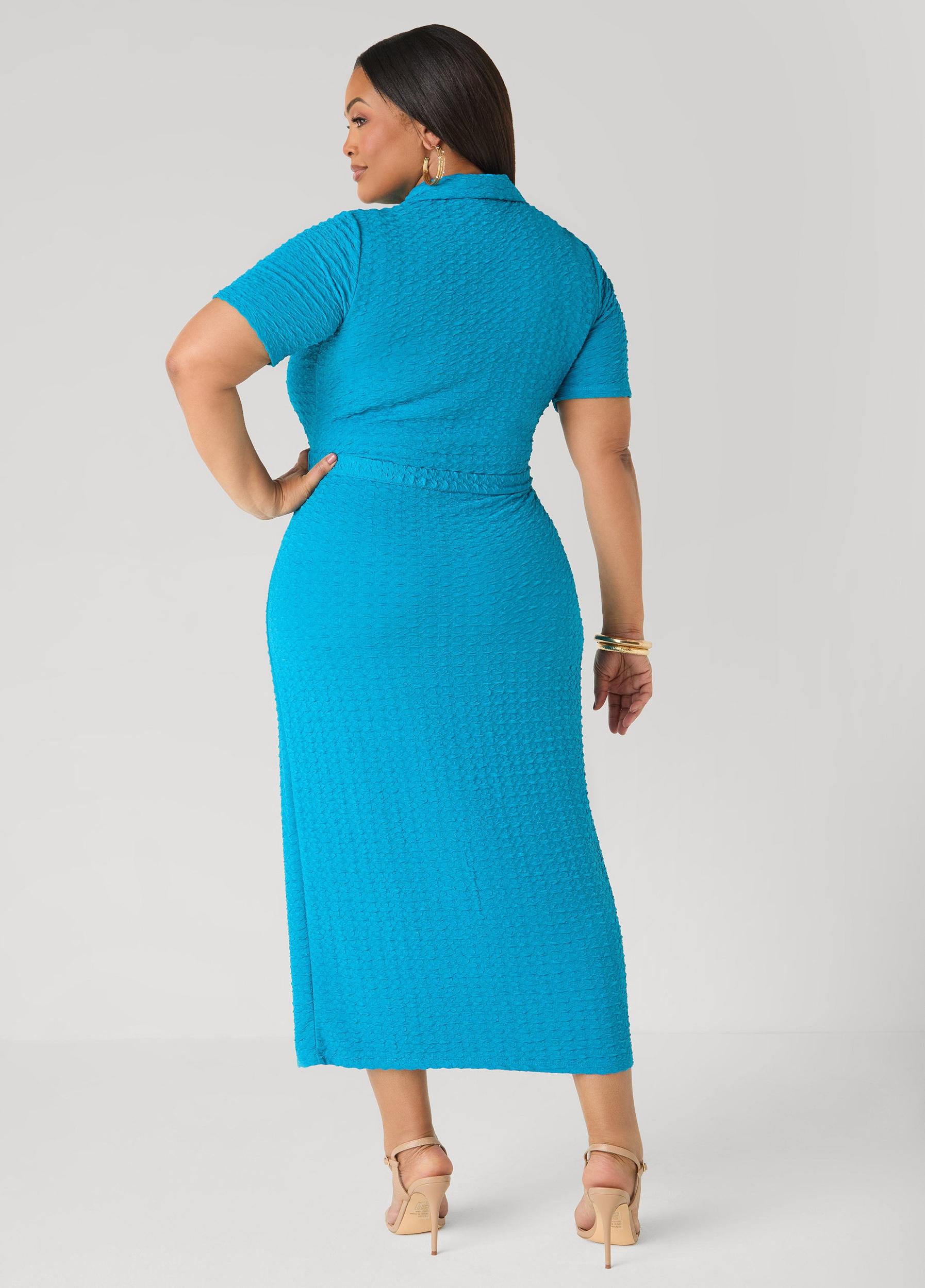 Textured Maxi Shirtdress Product Image