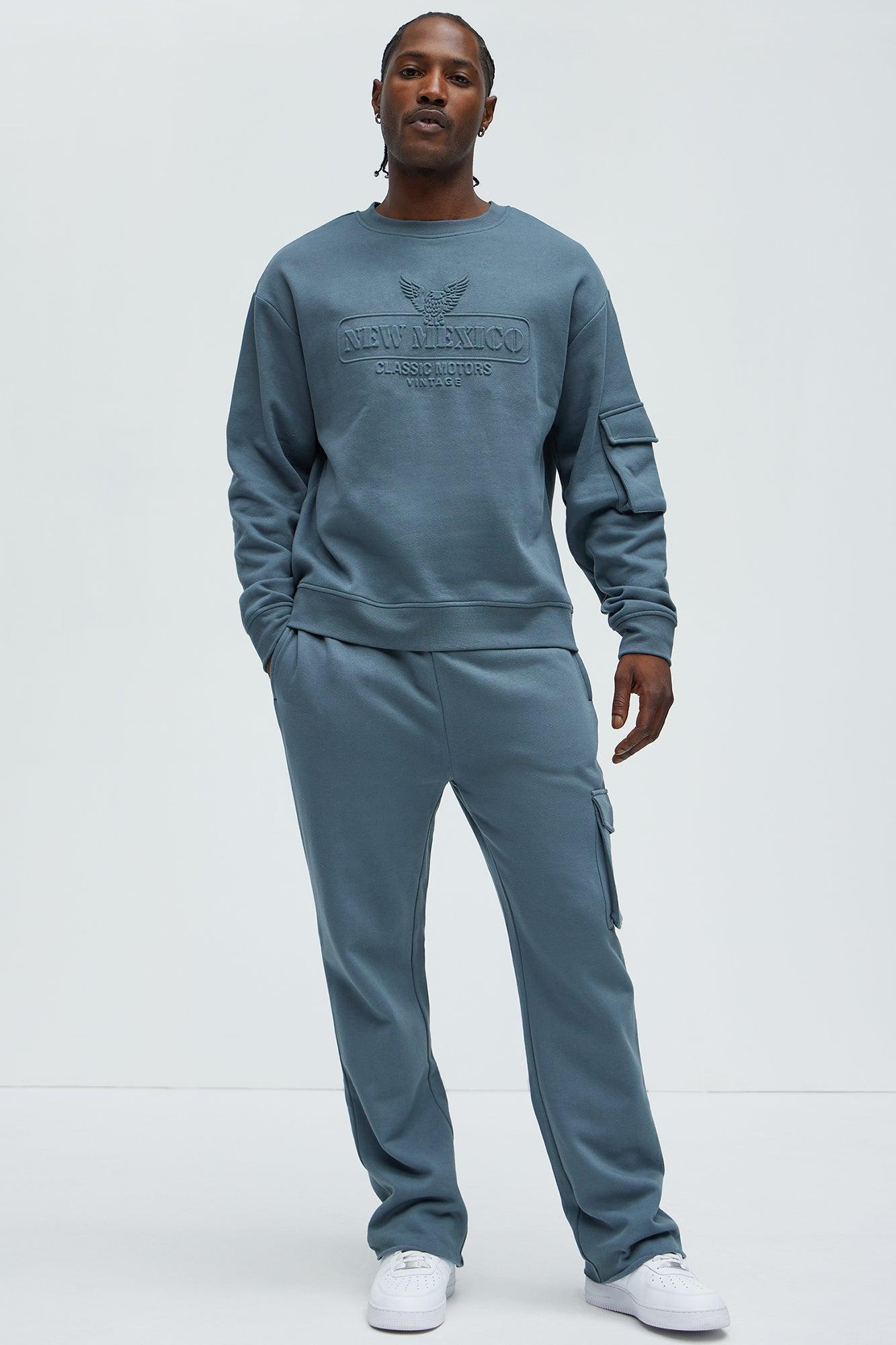Classic Motors Cargo Sweatpants - Dusty Blue Product Image