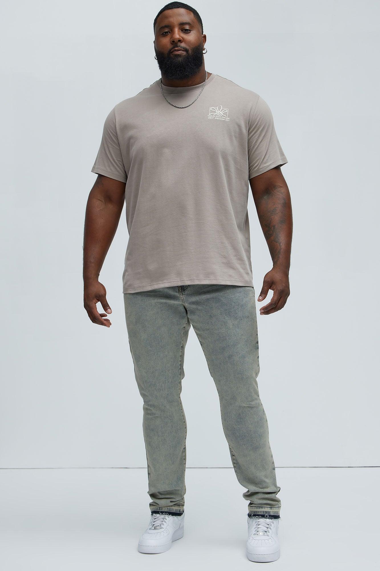 Devin Stacked Skinny Jeans - Grey Product Image