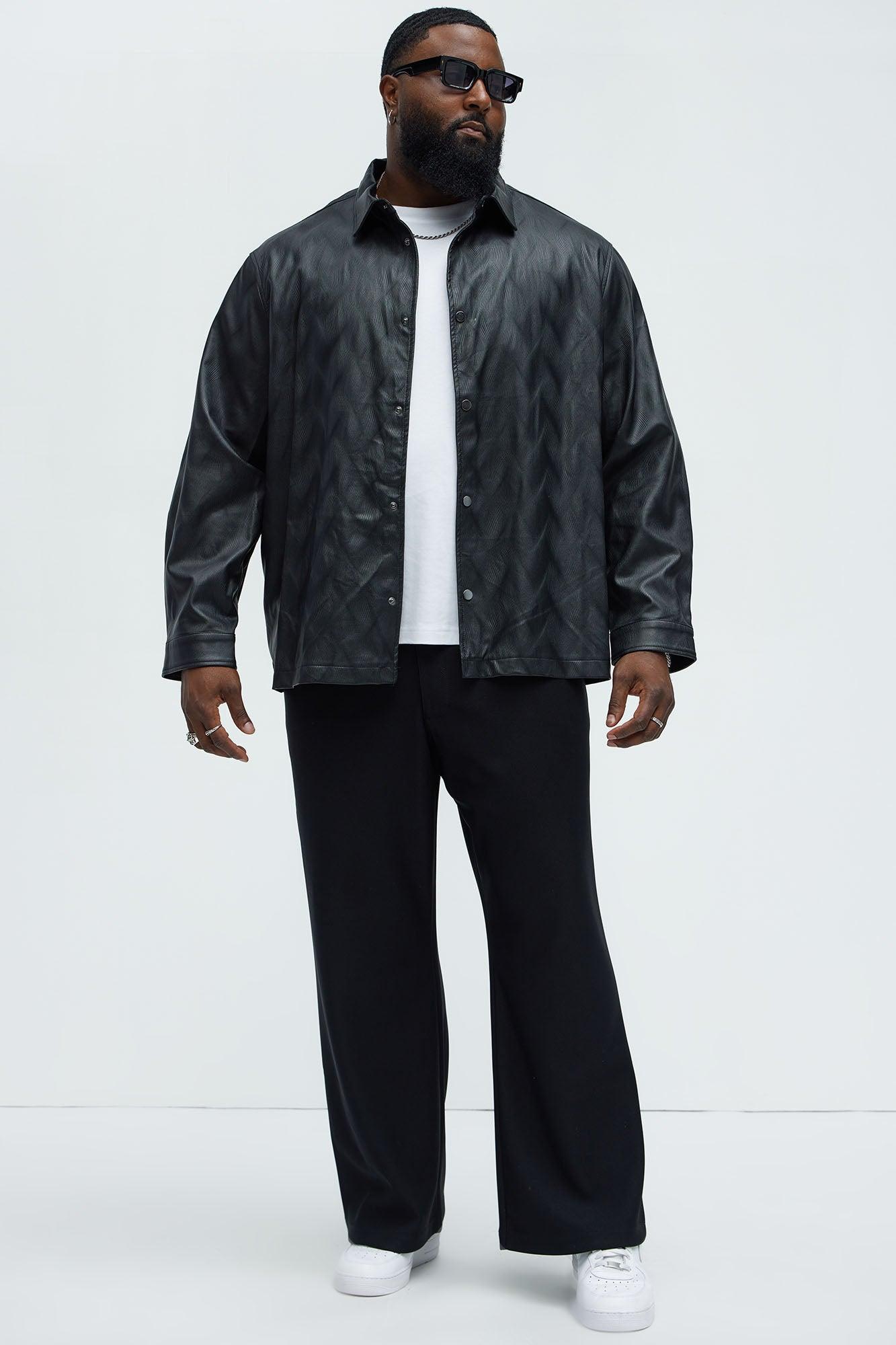 Arizona Faux Leather Shirt - Black Product Image