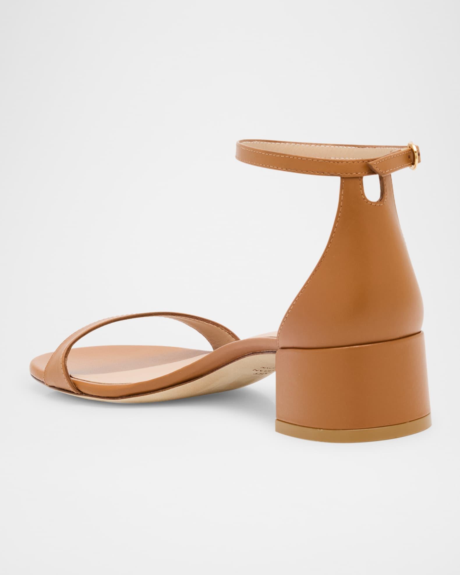 Nudist Leather Ankle-Strap Sandals Product Image