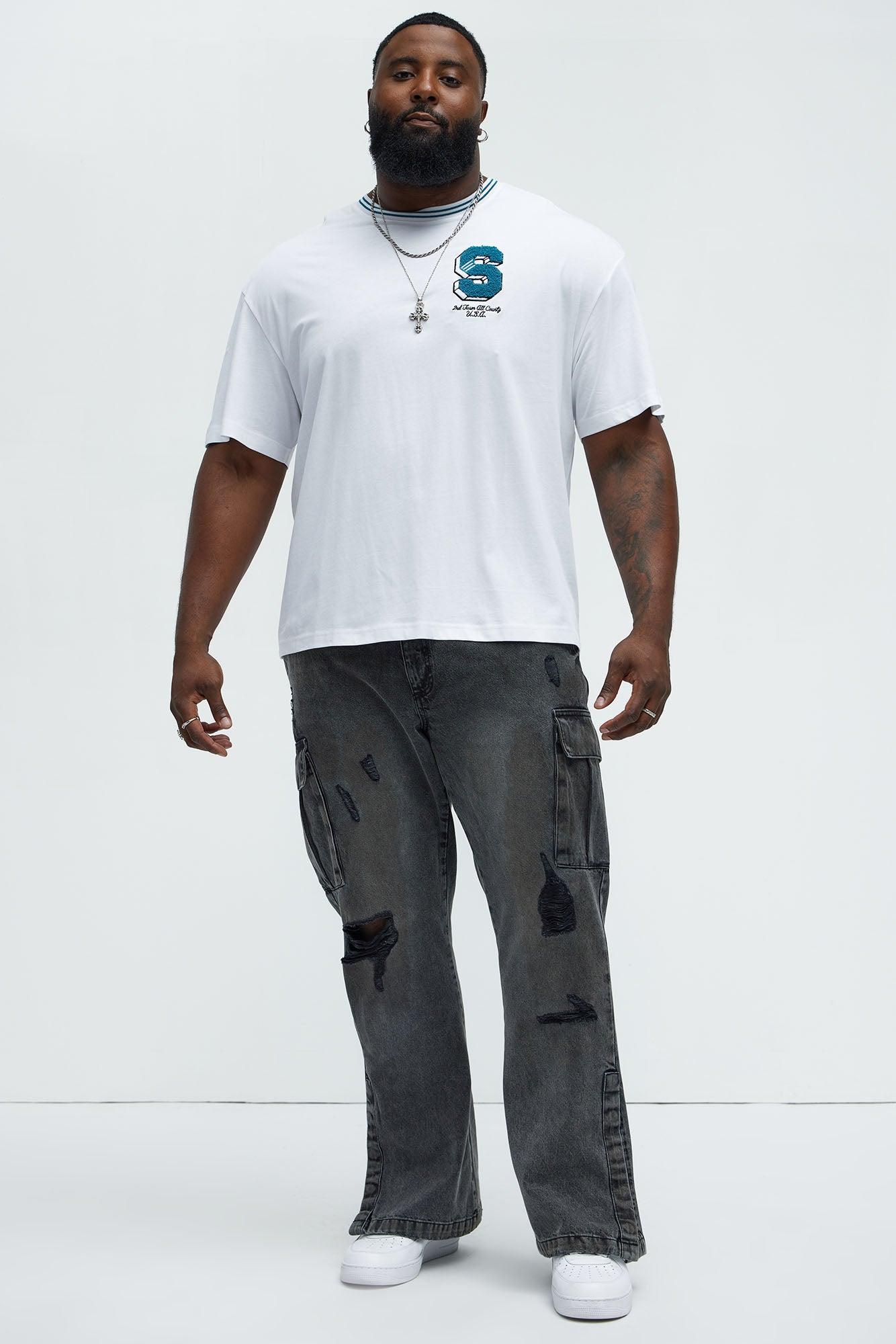 Varsity Chenille Patch Tee - White Product Image