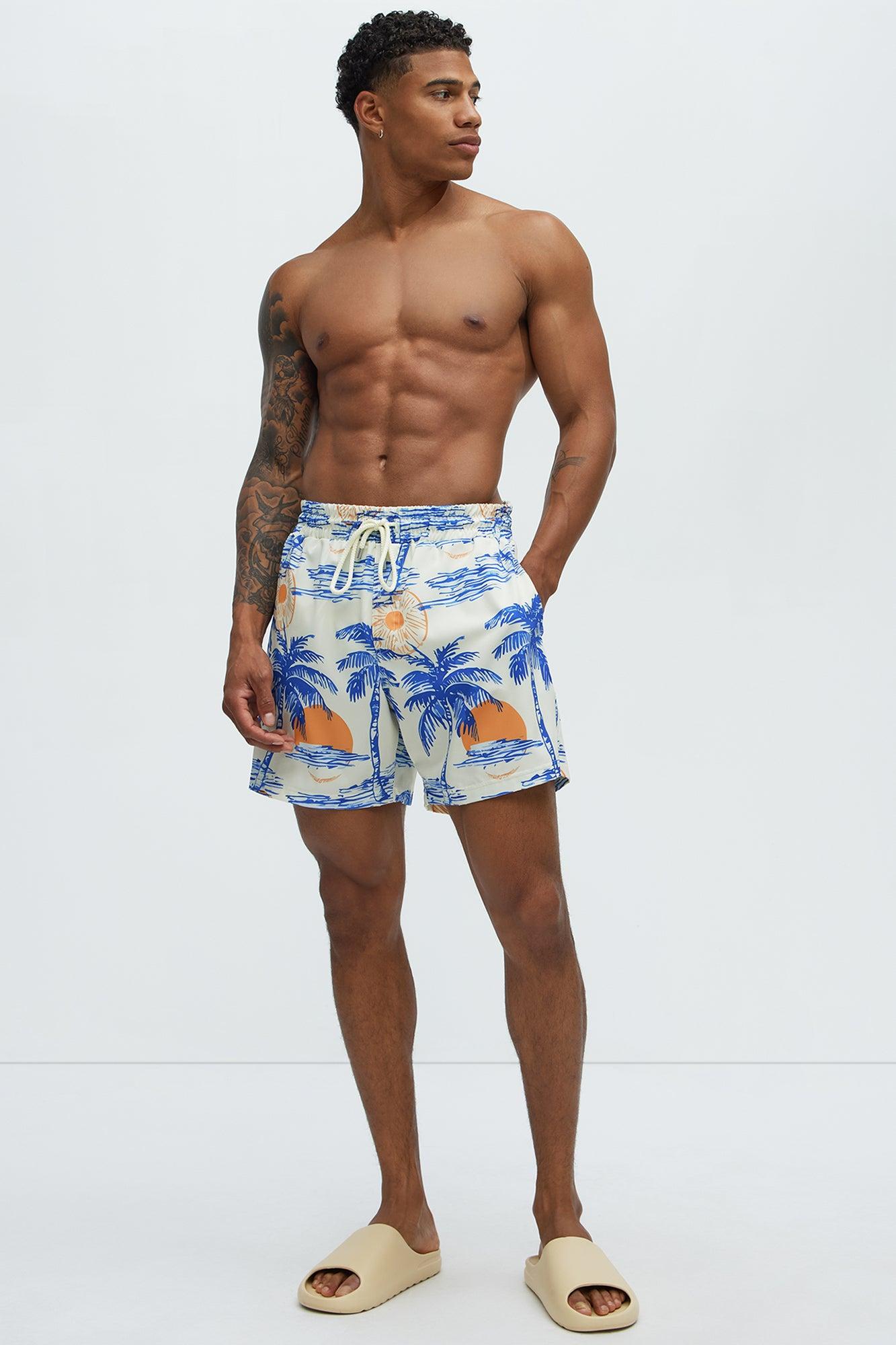 Watercolor City Printed Swim Classic Trunk - Multi Color Product Image