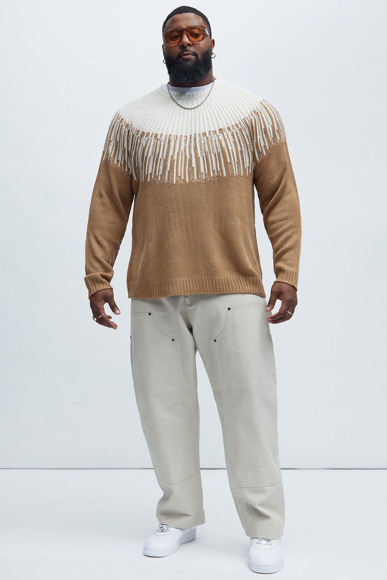 Radiant Crewneck Sweater - Brown Combo Male Product Image