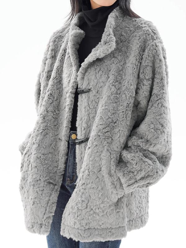 Vintage Fuzzy Horn Buckle Jacket Product Image