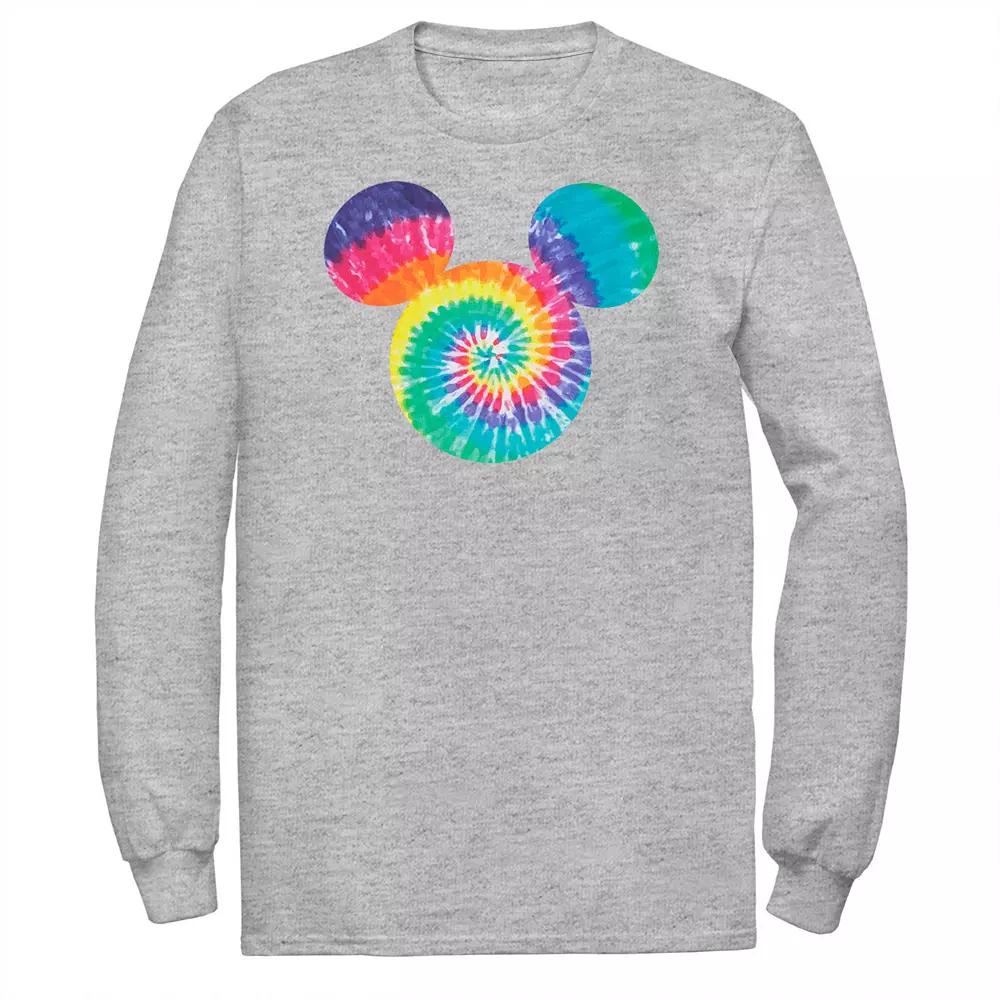 Disney's Mickey Mouse Big & Tall Tie Dye Print Head Long Sleeve, Men's,  Product Image