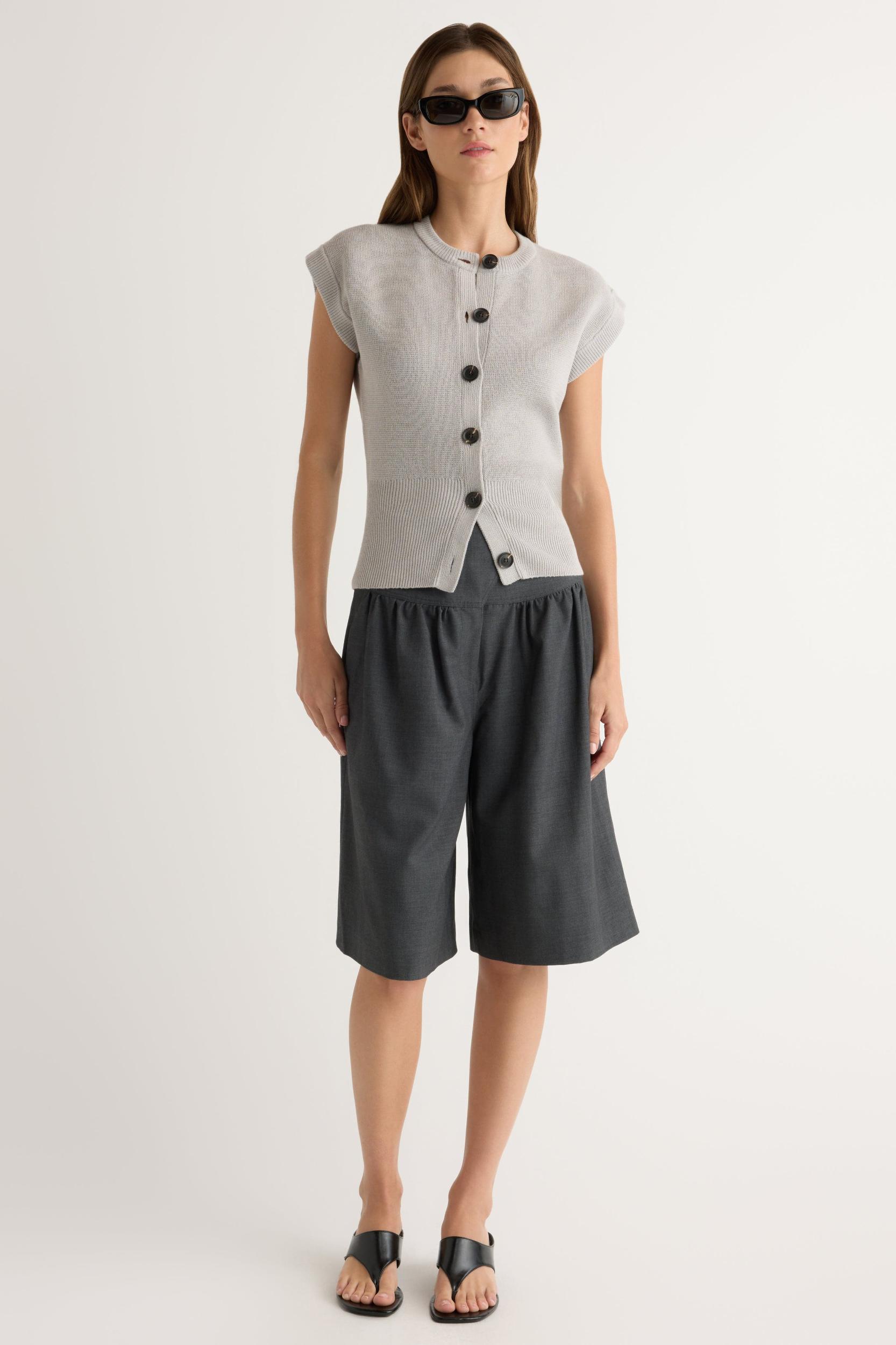 Solea Button Knit Vest Product Image