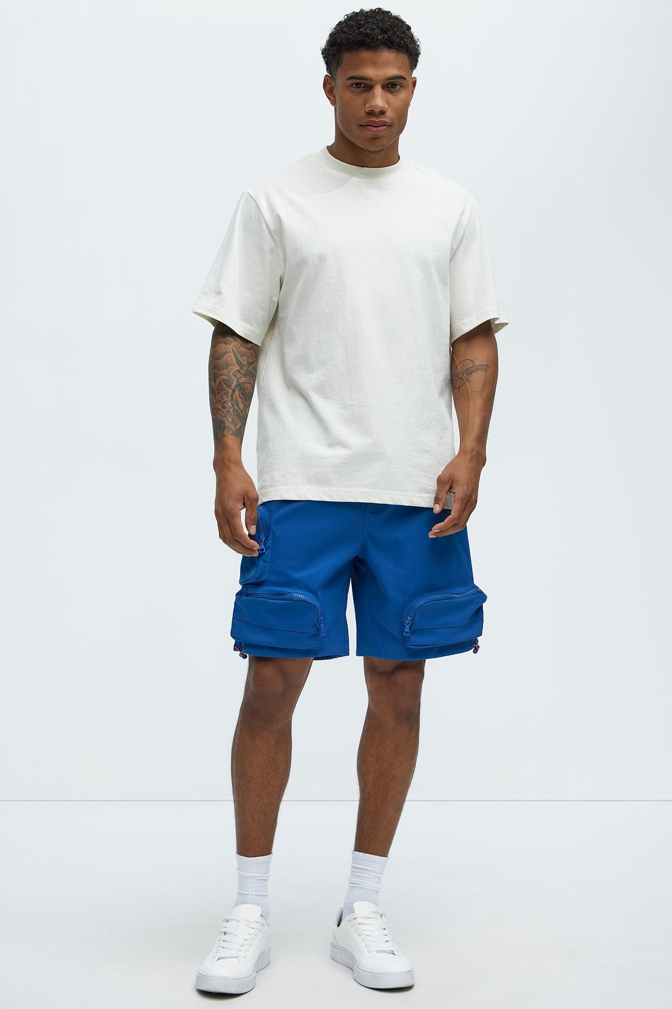 Gone Fishing Cargo Shorts - Blue Product Image