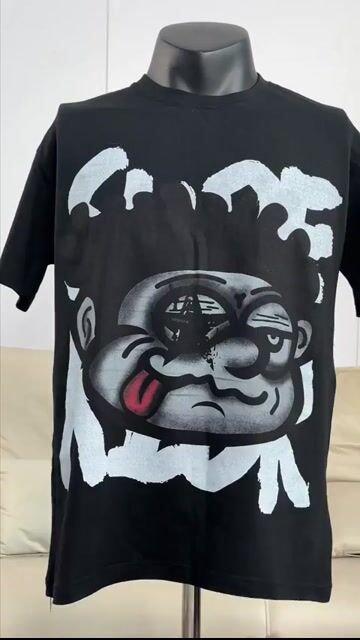 Vintage Big Face Graphic Cotton T-Shirt Product Image