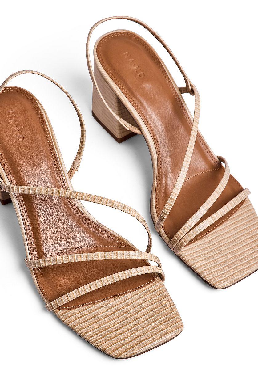 Basic Strappy Block Heels Product Image