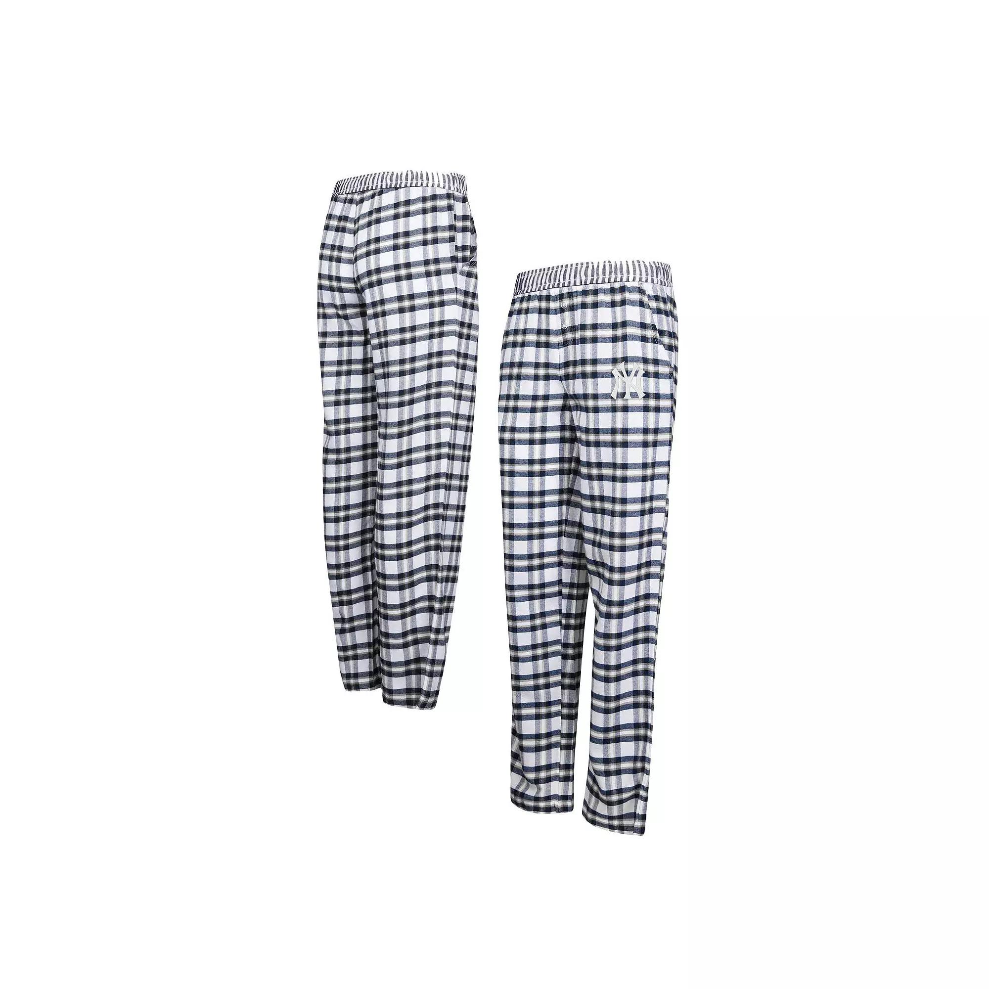 Women's Concepts Sport Navy/Gray New York Yankees Sienna Flannel Sleep Pants, Size: Large, Blue Product Image