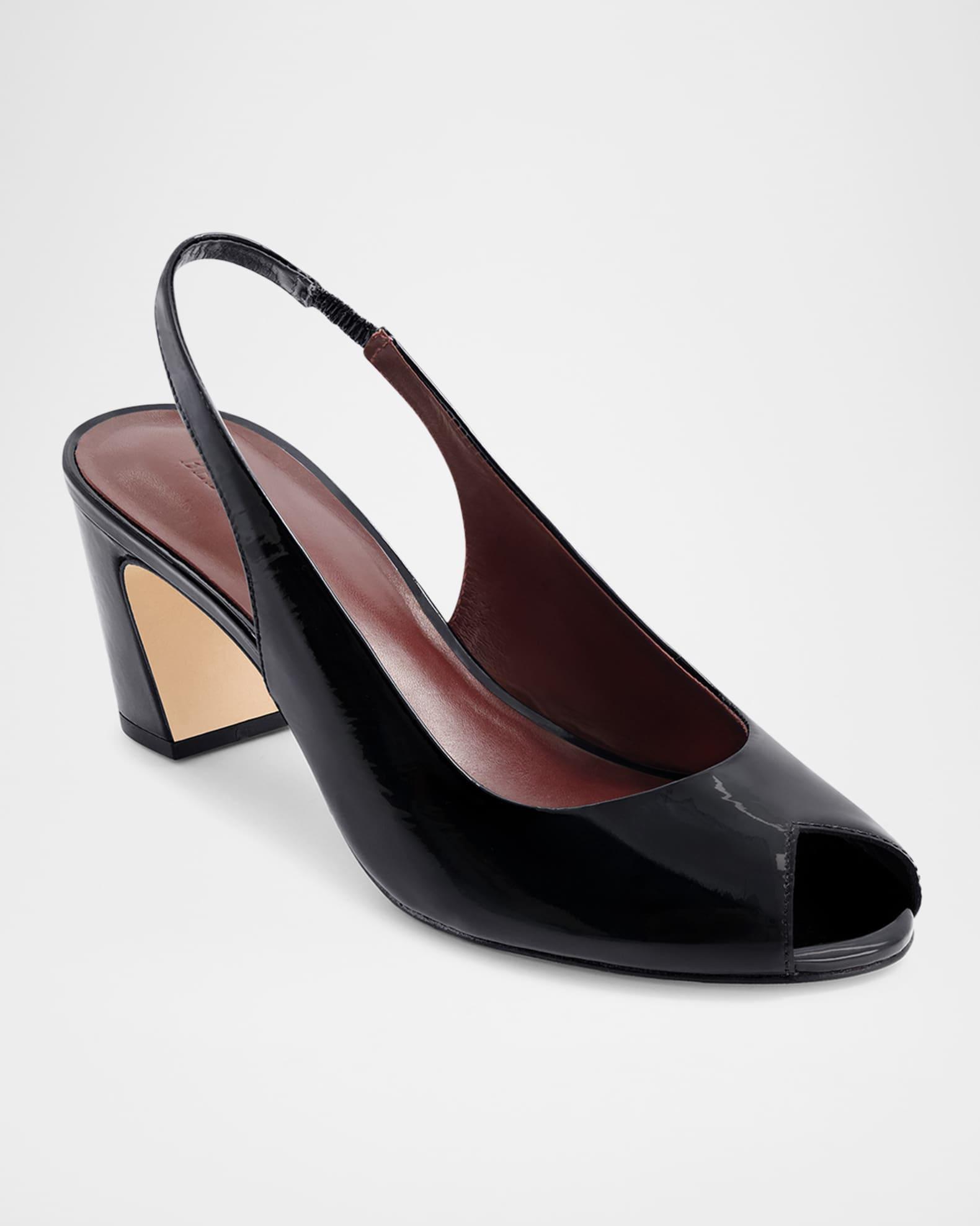 Patent Peep-Toe Slingback Pumps Product Image