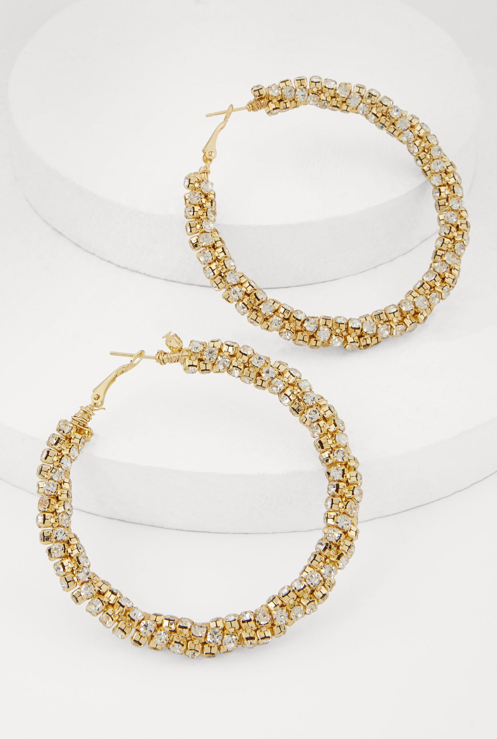 Stylish Metallic Textured Swirl Drop Earrings Male Product Image