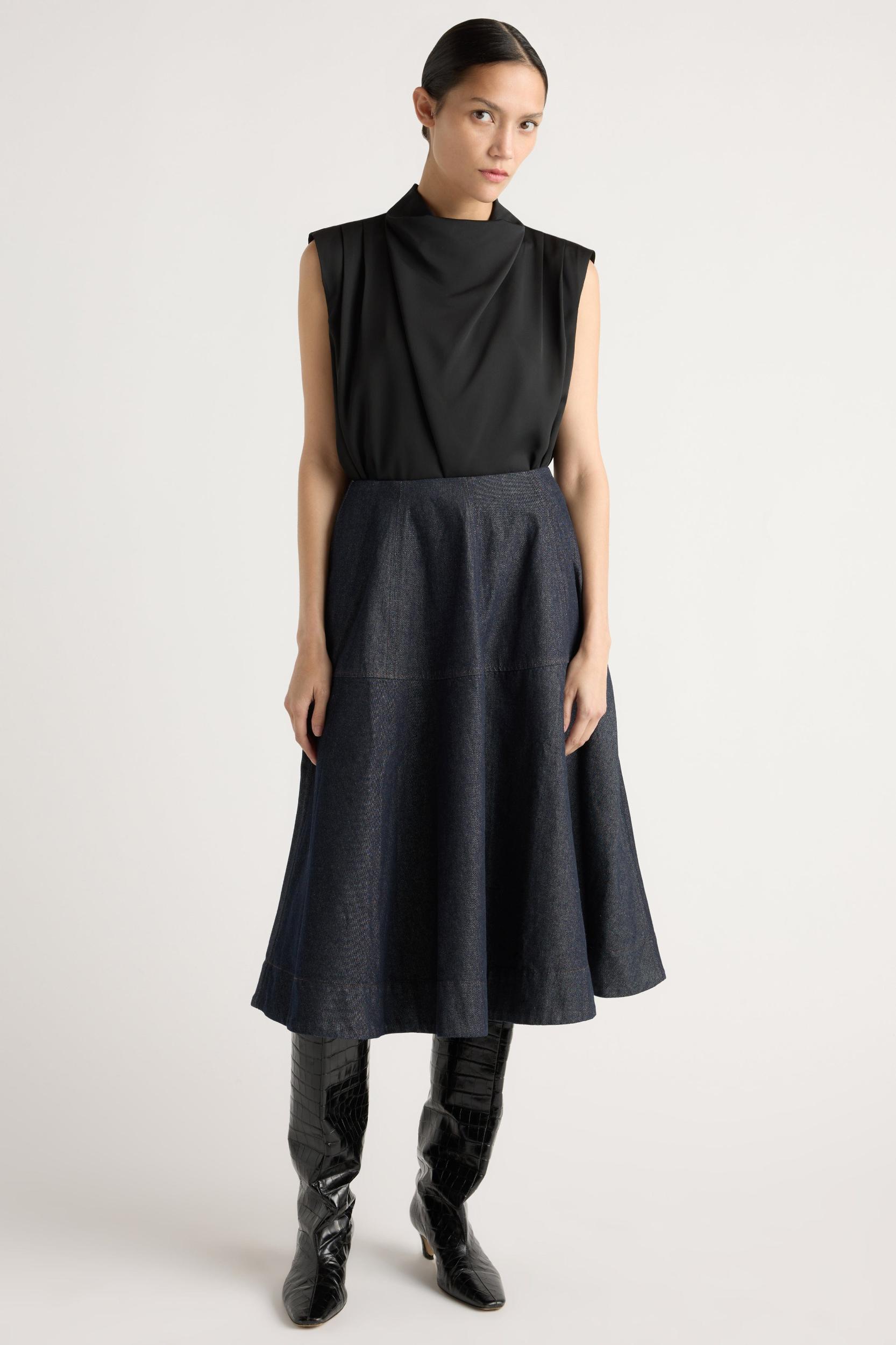 Allegra Gathered-Neck Sleeveless Blouse Product Image