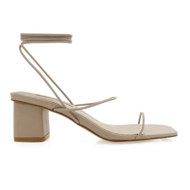 Billini | Hazi Strappy Block Heels | Stone Product Image