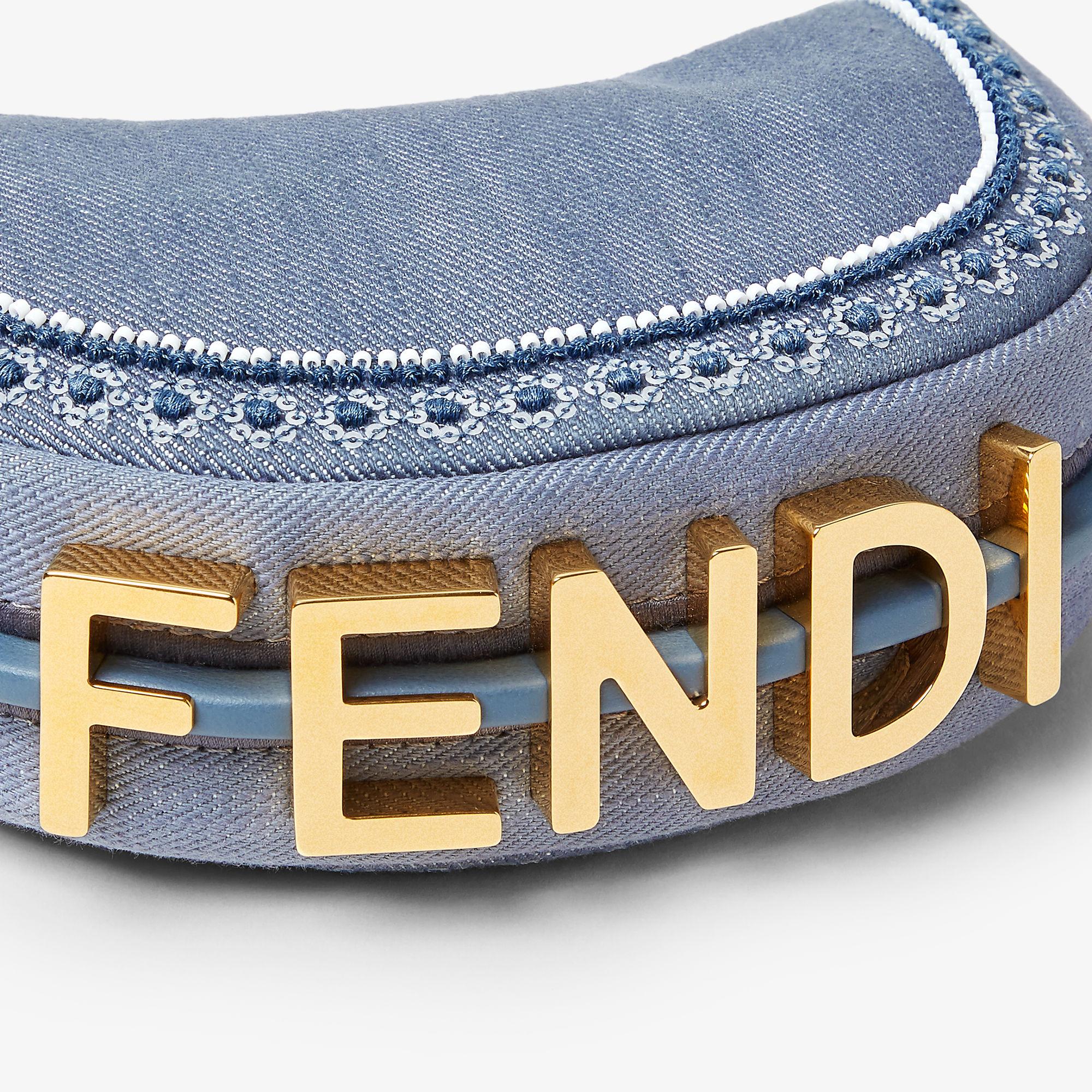 Nano FendigraphyCoral Bandana embroidered denim charm Product Image