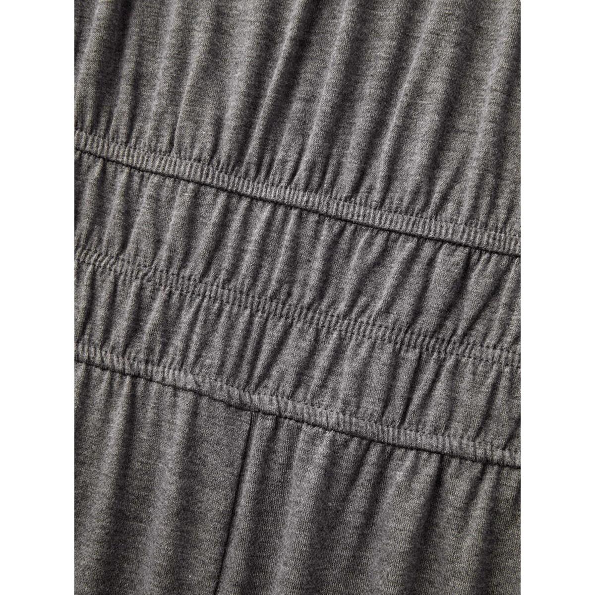 Plus Size DarkGray Supersoft Very Stretchy Back Tie Jumpsuit Women Sleeveless U-neck Everyday-Casual Loose Jumpsuits BloomChic 26/4X Product Image