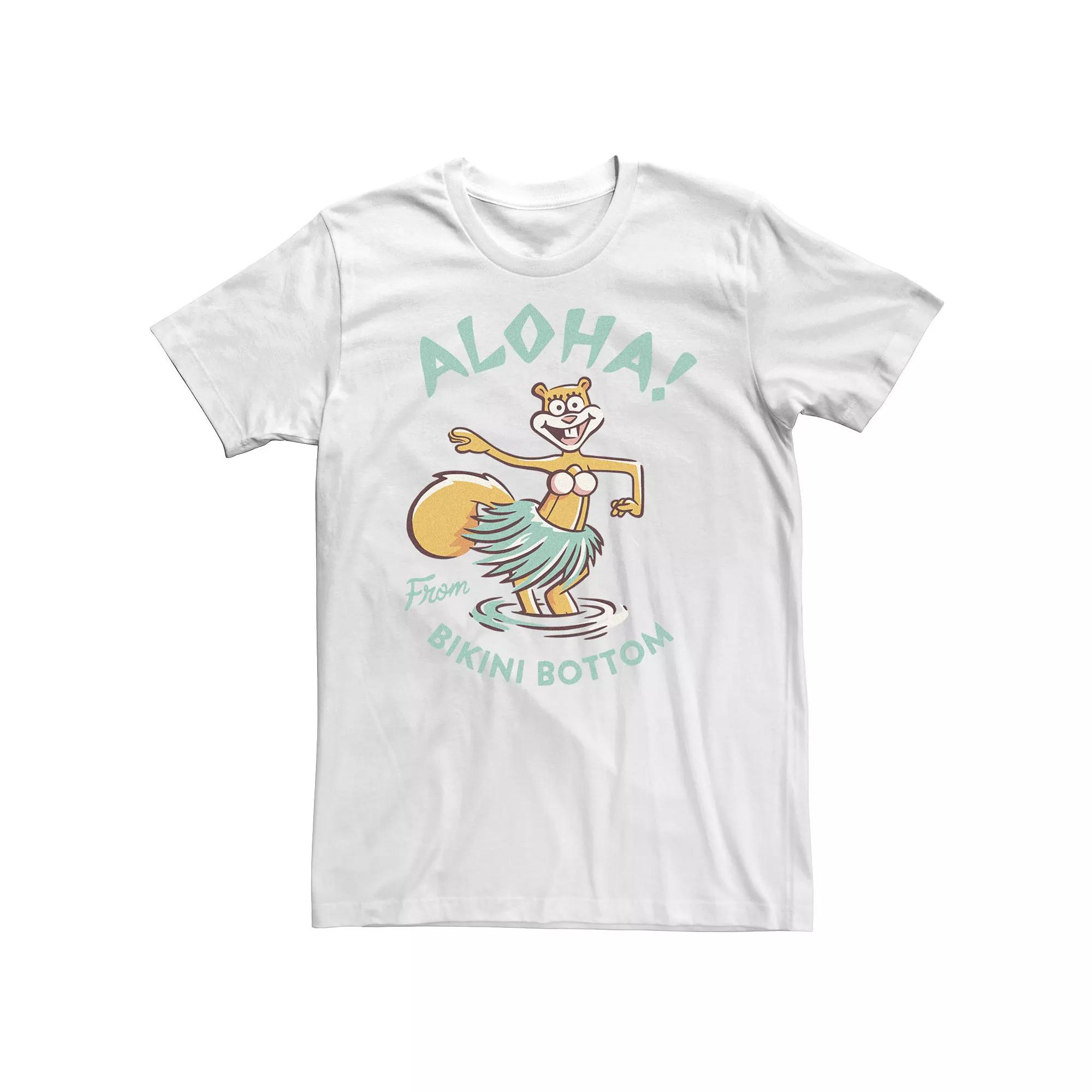 Big & Tall SpongeBob SquarePants Sandy Aloha Hula Dance Tee, Men's,  Product Image
