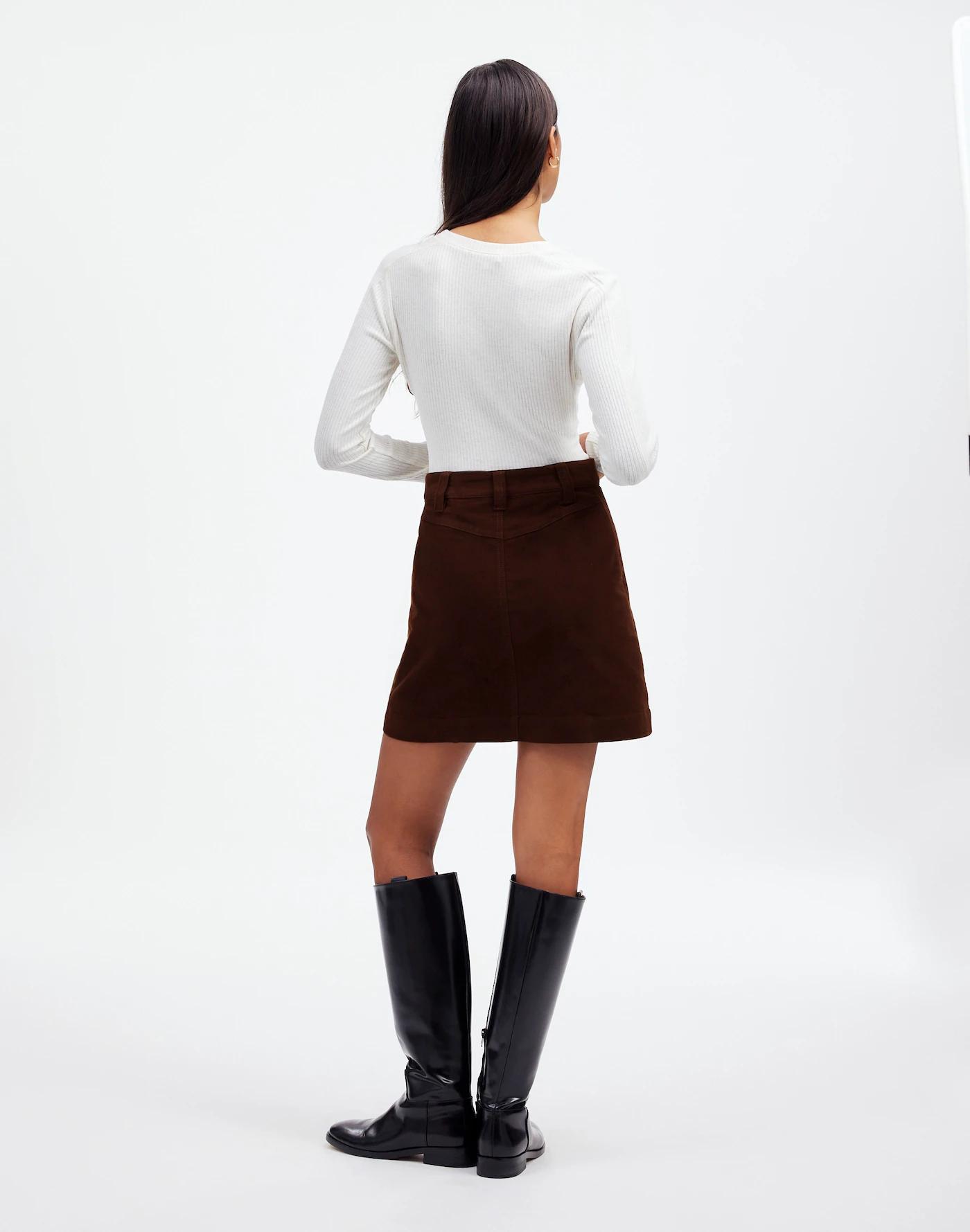 Utility Mini Skirt in Moleskin Product Image
