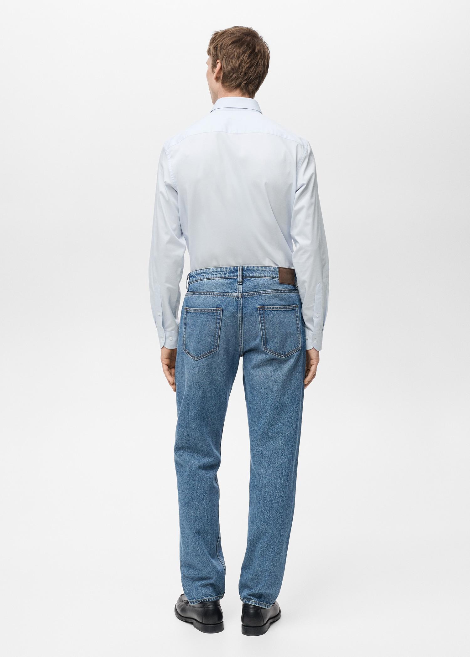 Regular-fit stretch cotton shirt - Men | MANGO USA Product Image