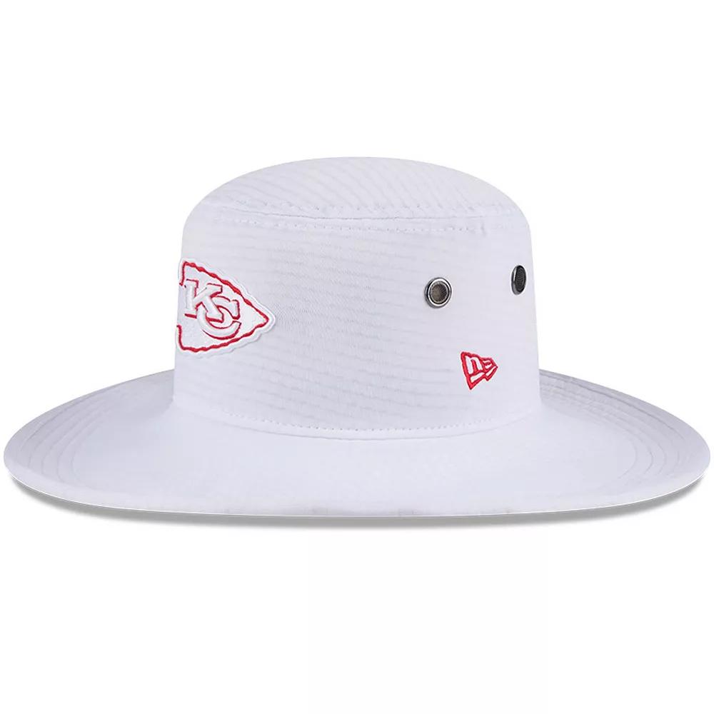 Men's New Era White Kansas City Chiefs 2024 NFL Training Camp Panama Bucket Hat Product Image