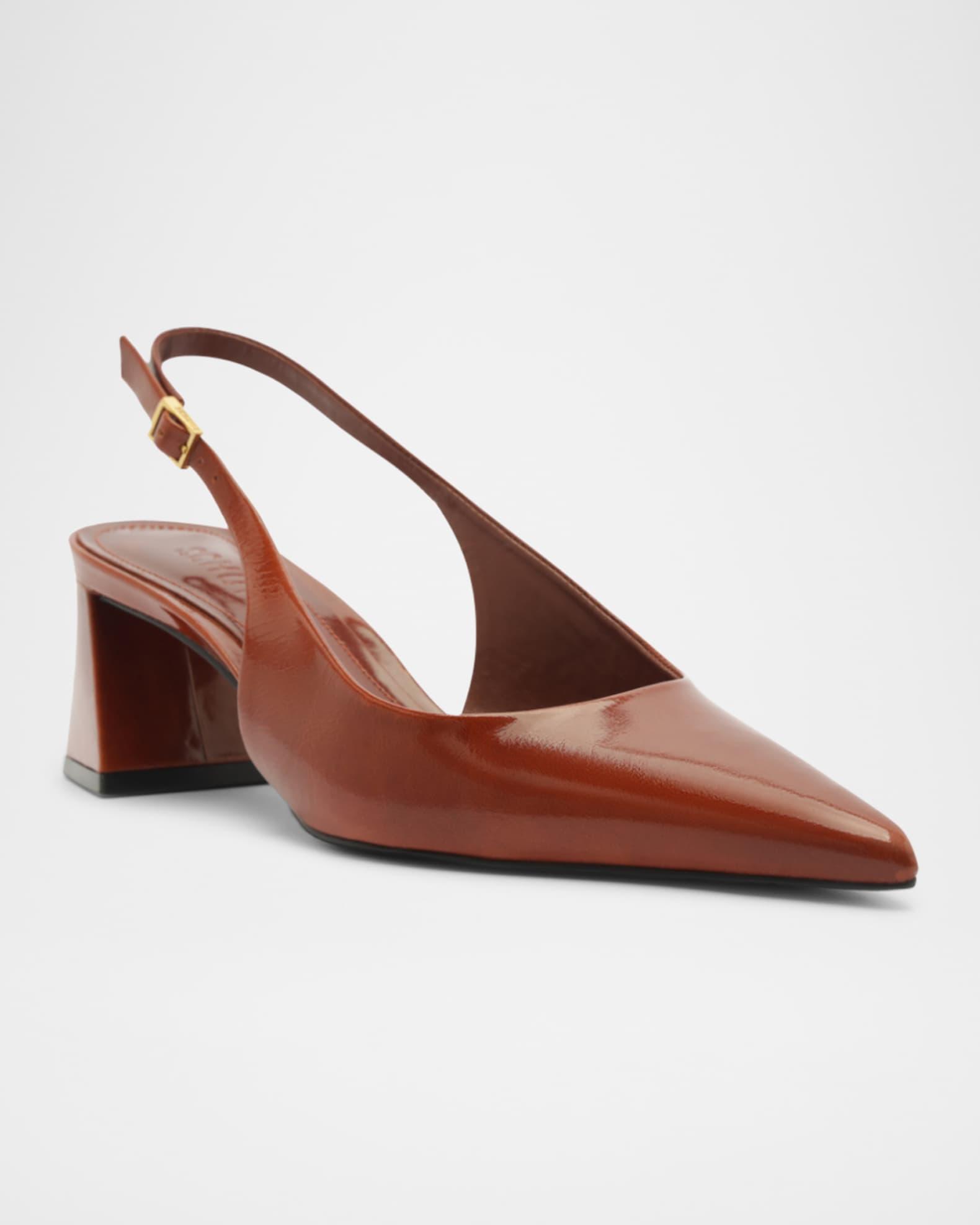 Rhonda Patent Leather Slingback Mid Pumps Product Image
