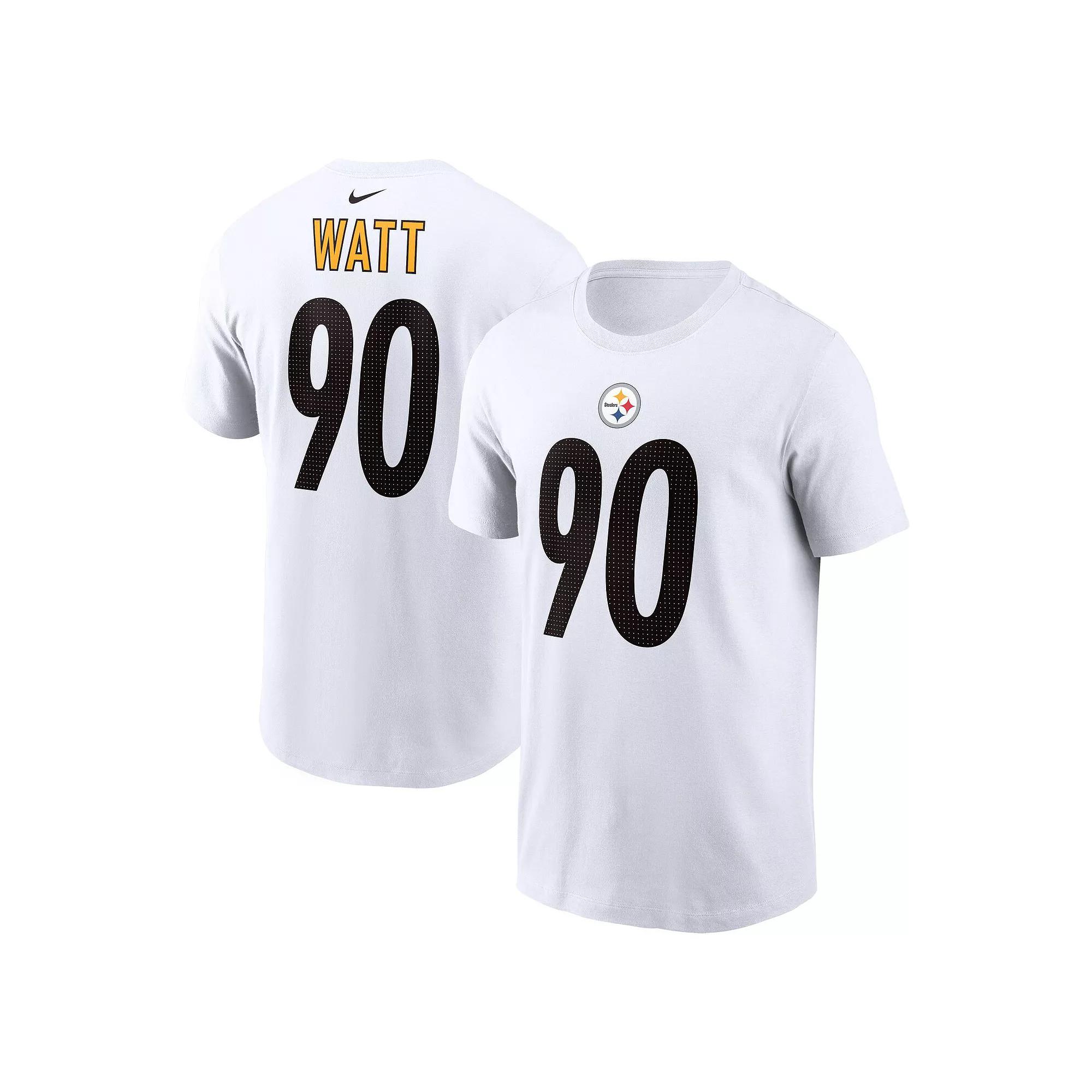 Men's Nike T.J. Watt White Pittsburgh Steelers Player Name & Number T-Shirt,  Product Image